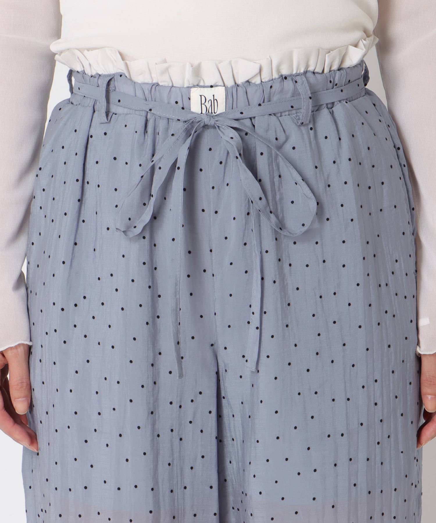 ウエストフリルドットパンツ