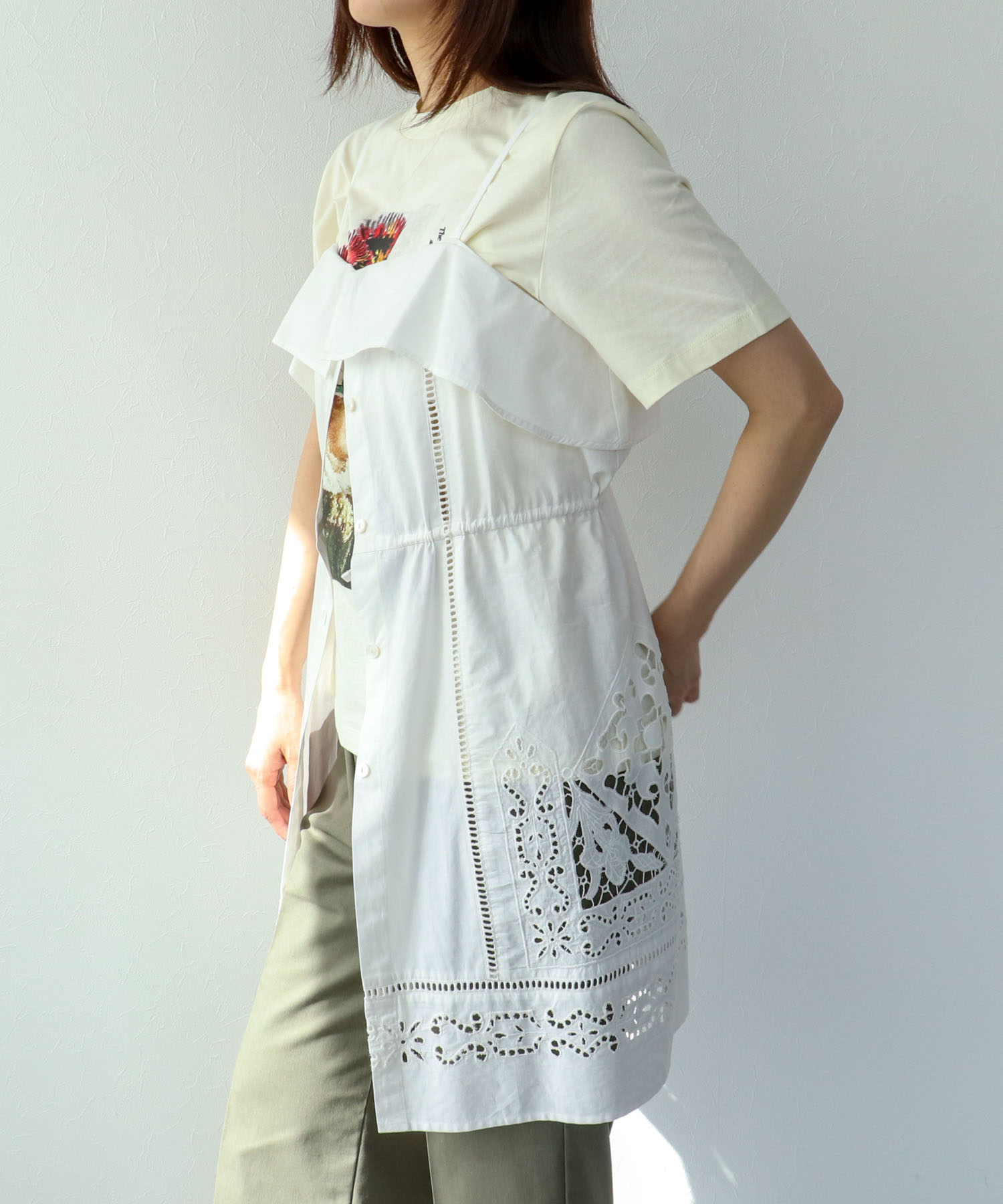 【2/26(木)12時予約開始】カットワーク刺繍キャミワンピース