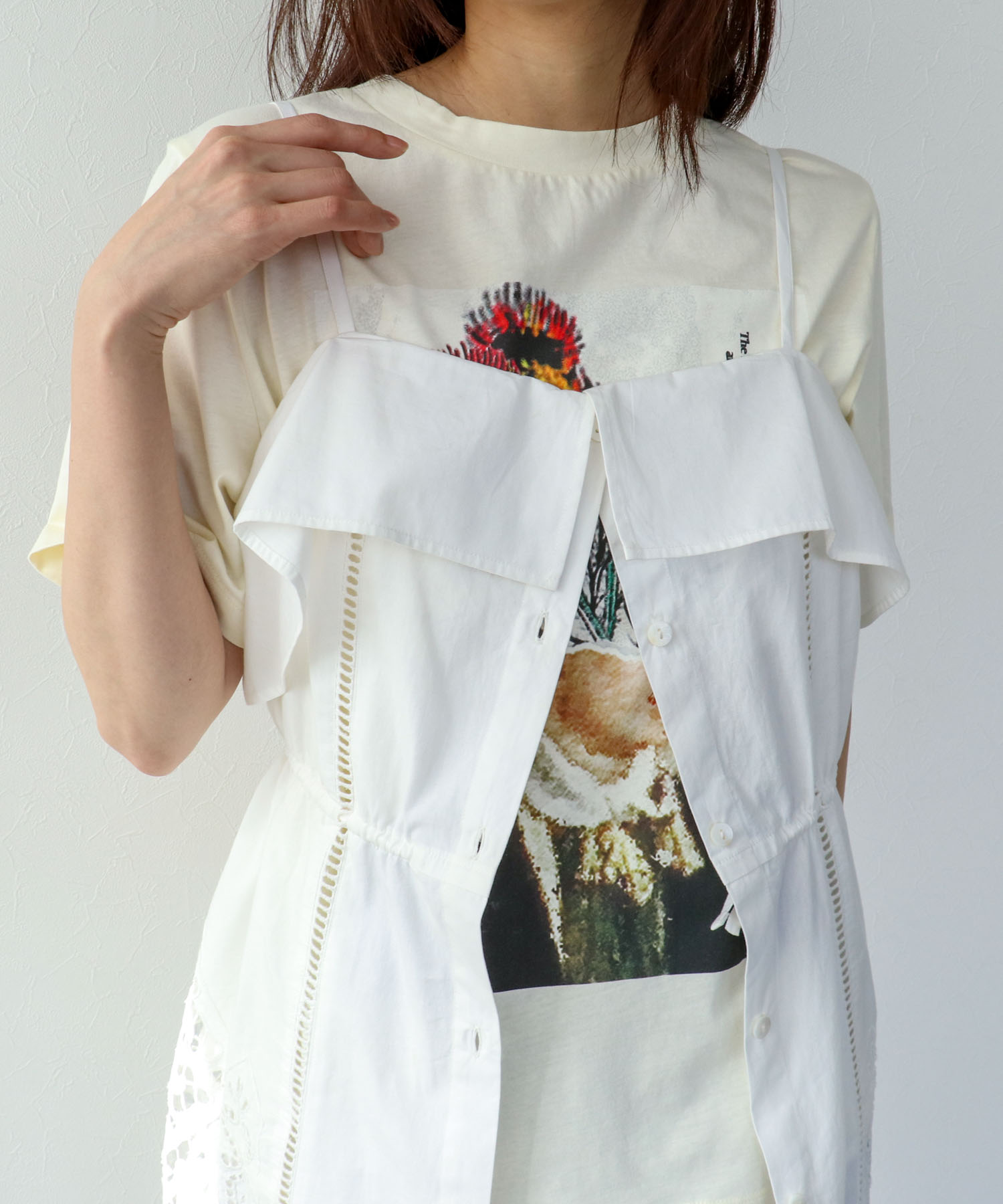 【2/26(木)12時予約開始】カットワーク刺繍キャミワンピース