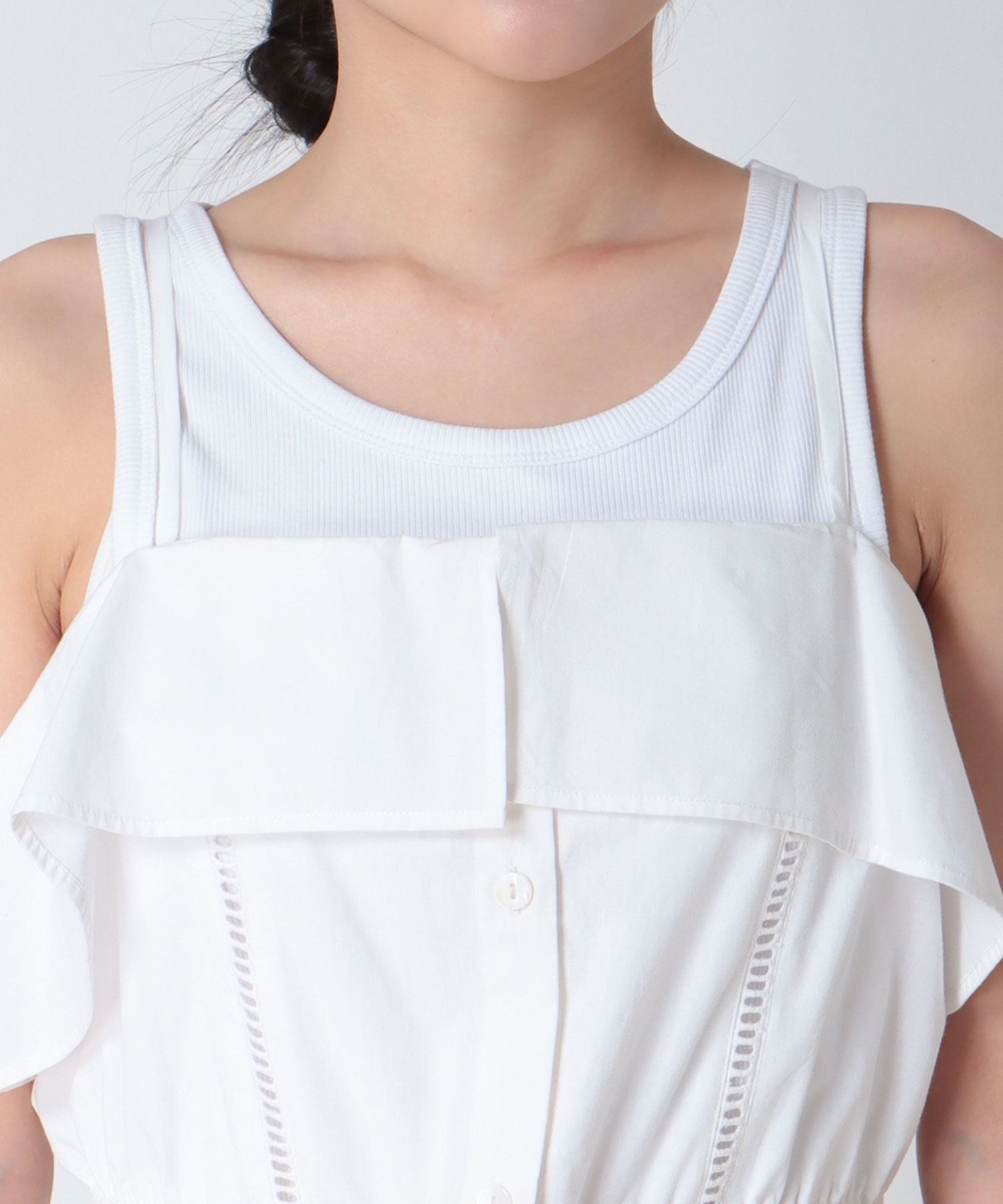 【2/26(木)12時予約開始】カットワーク刺繍キャミワンピース