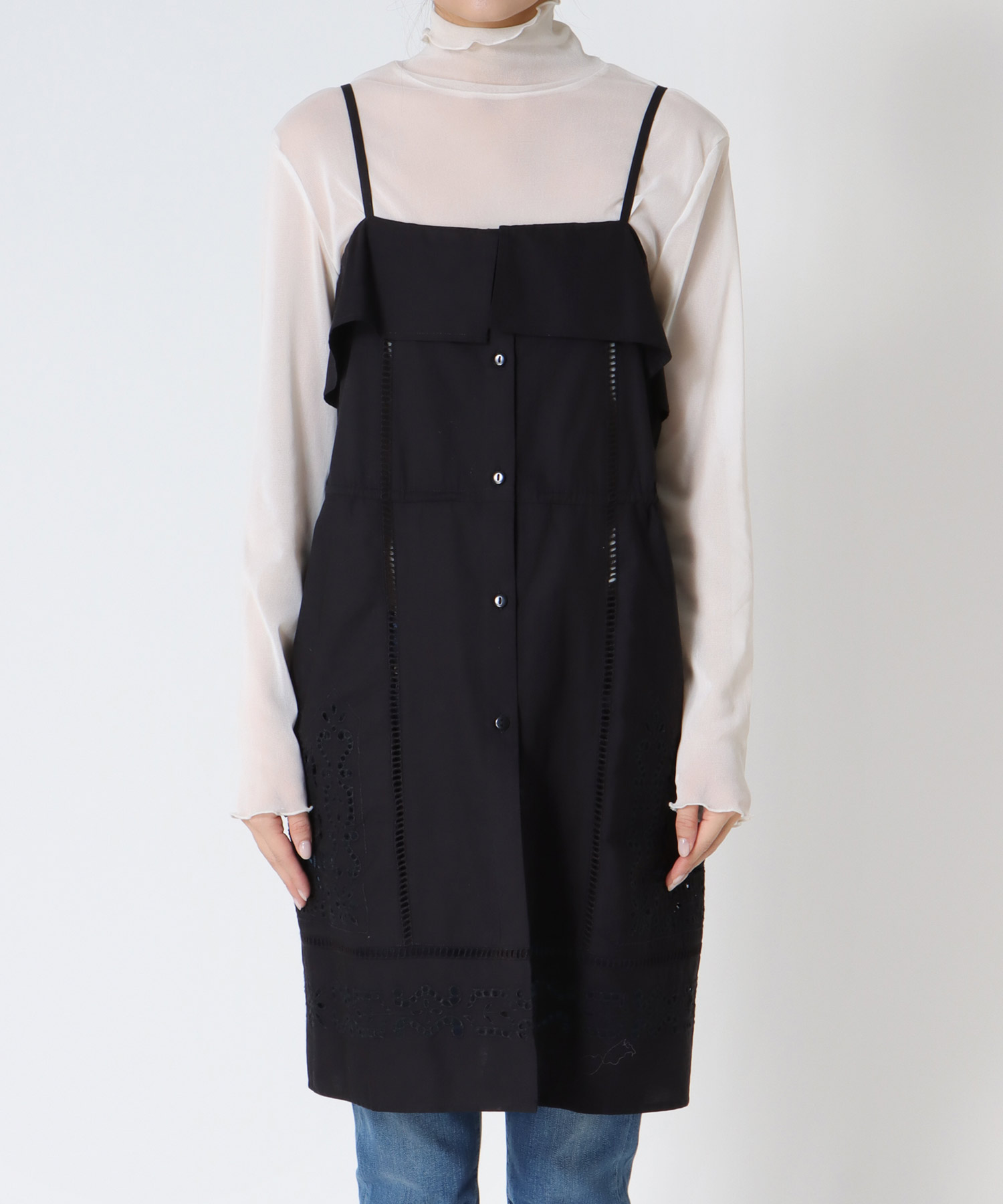 【2/26(木)12時予約開始】カットワーク刺繍キャミワンピース