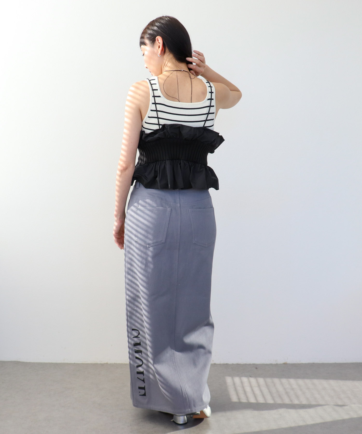 【2/26(木)12時予約開始】ニットタフタビスチェ