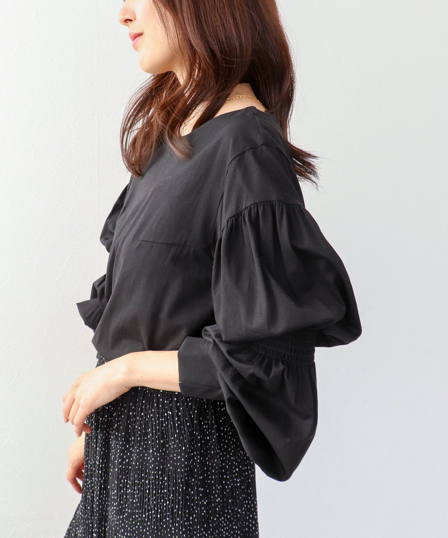 【2/26(木)12時予約開始】2wayギャザースリーブTシャツ