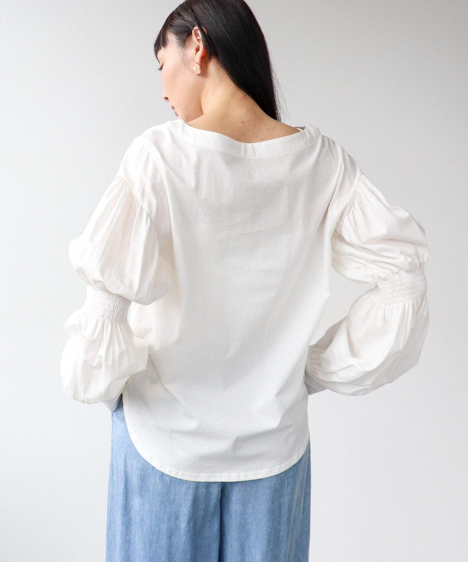 【2/26(木)12時予約開始】2wayギャザースリーブTシャツ