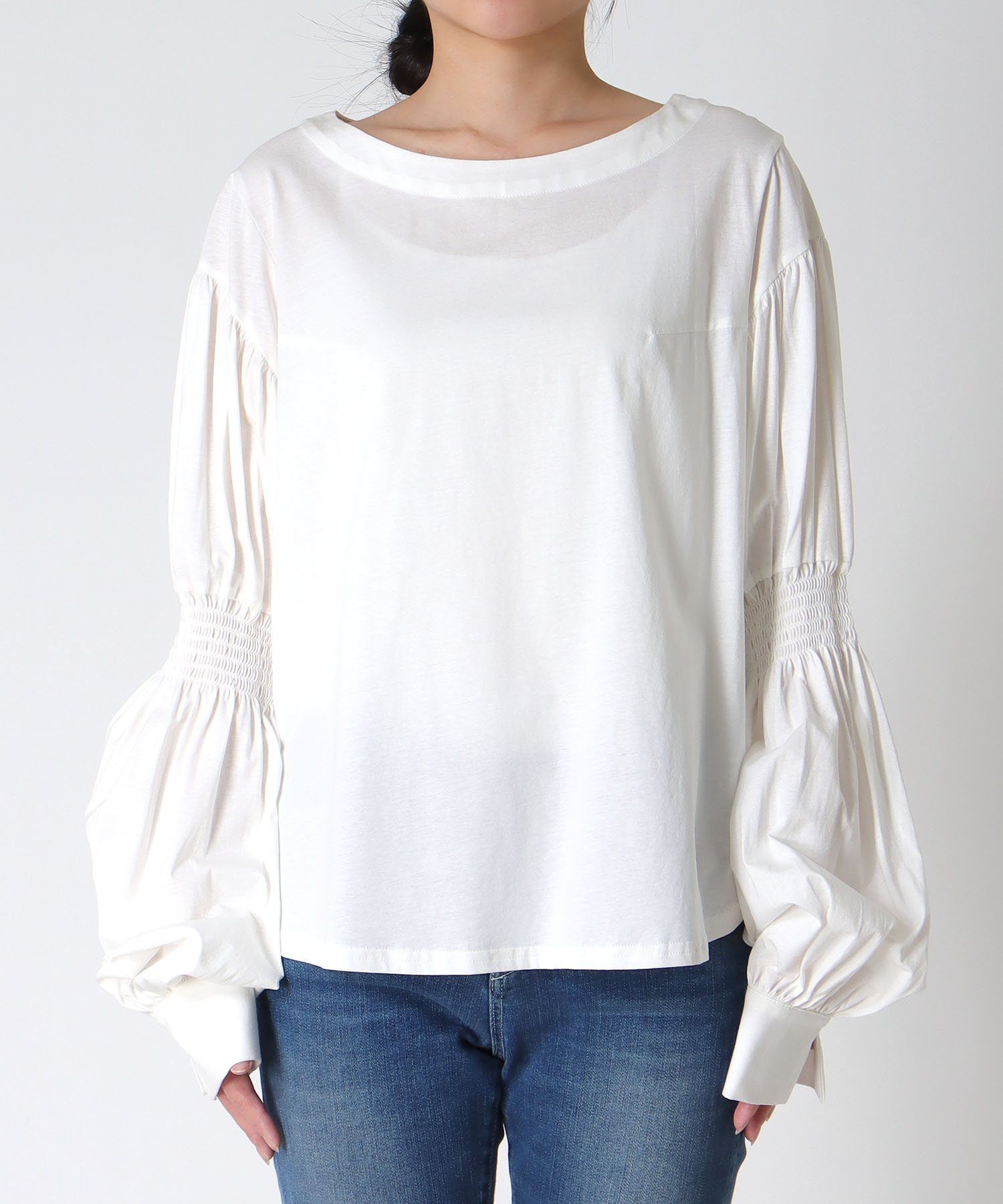 【2/26(木)12時予約開始】2wayギャザースリーブTシャツ