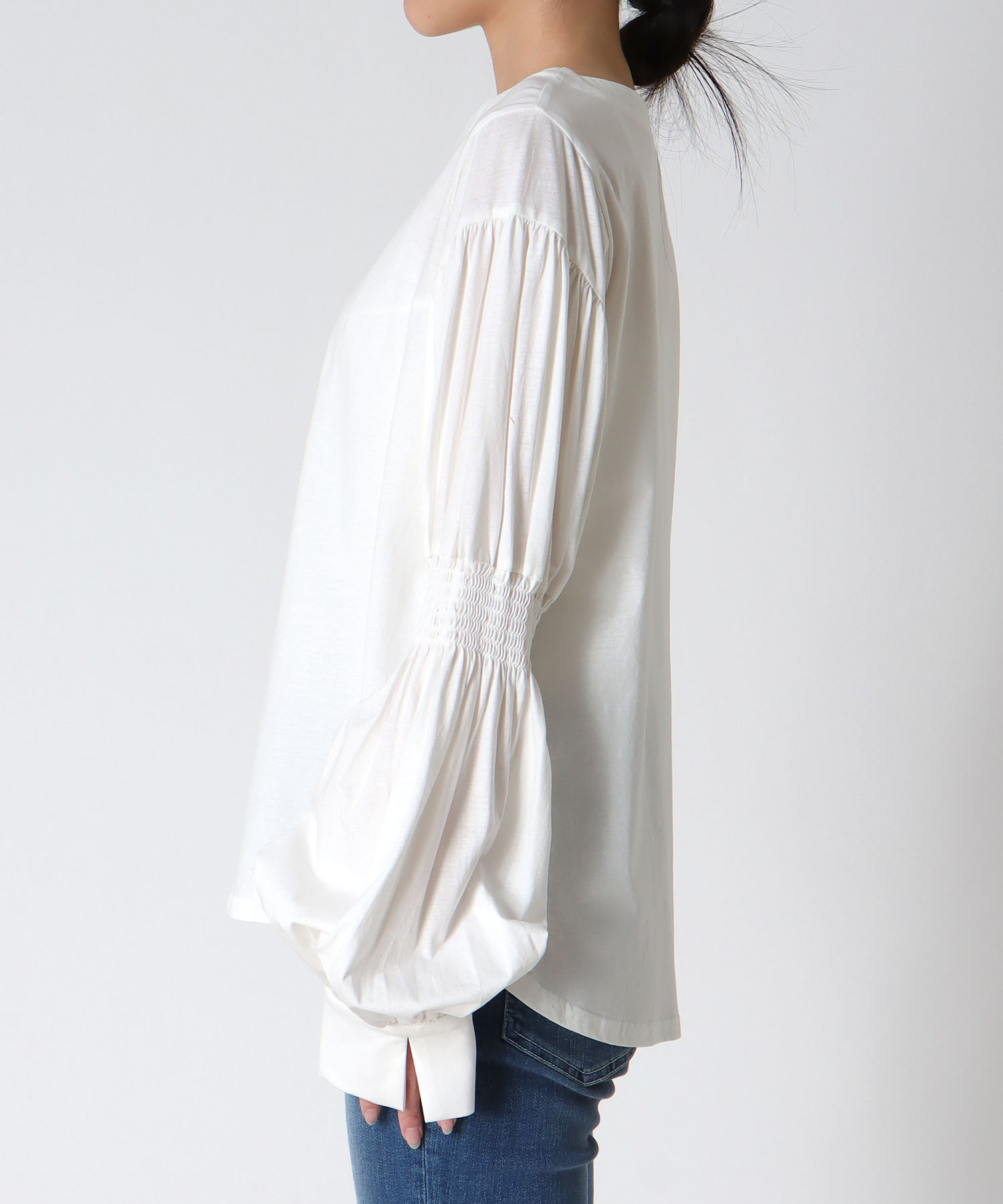 【2/26(木)12時予約開始】2wayギャザースリーブTシャツ