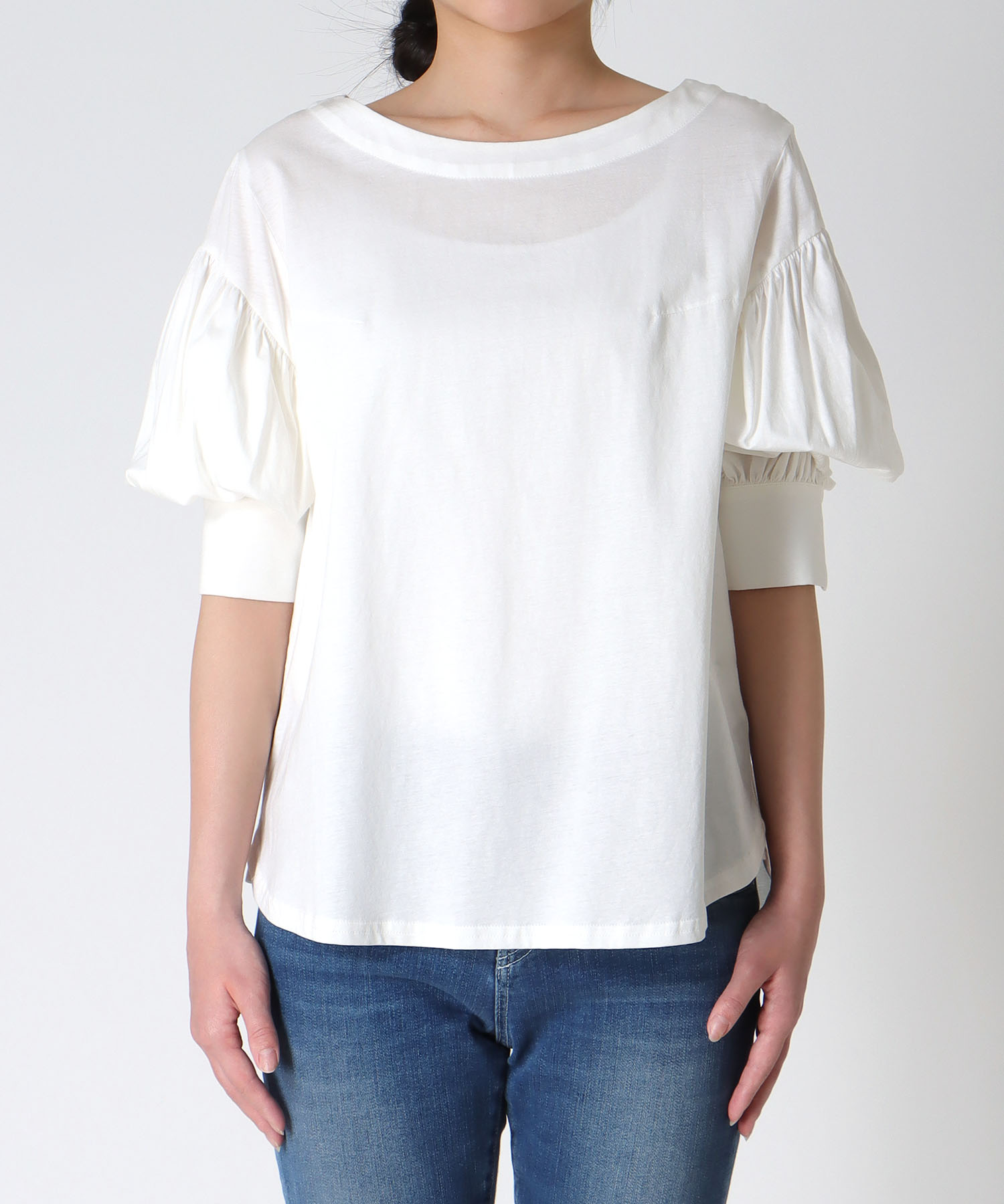 【2/26(木)12時予約開始】2wayギャザースリーブTシャツ