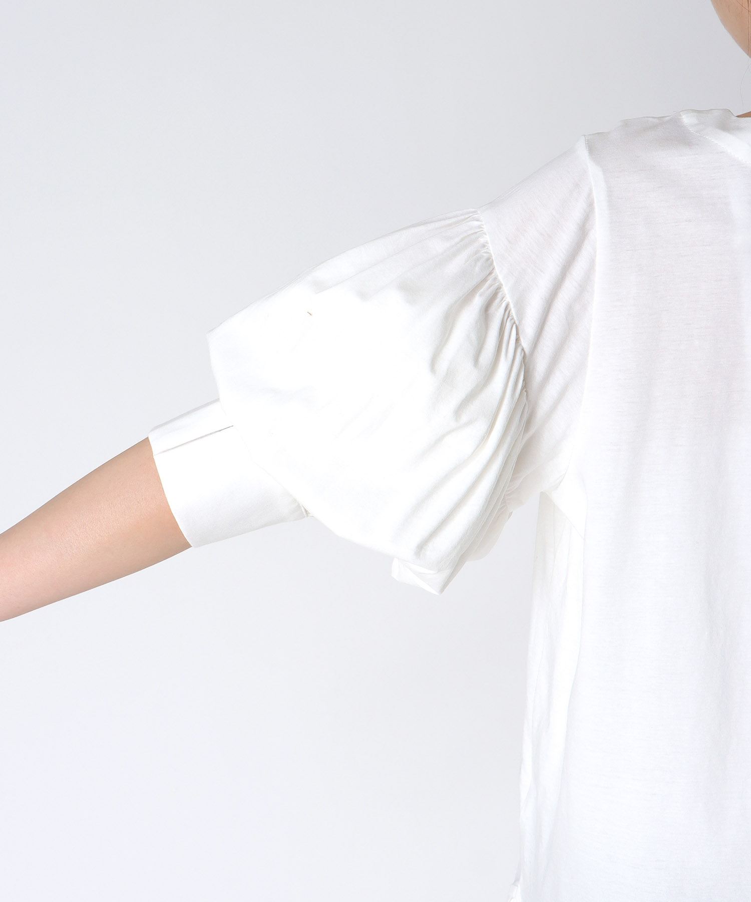 【2/26(木)12時予約開始】2wayギャザースリーブTシャツ