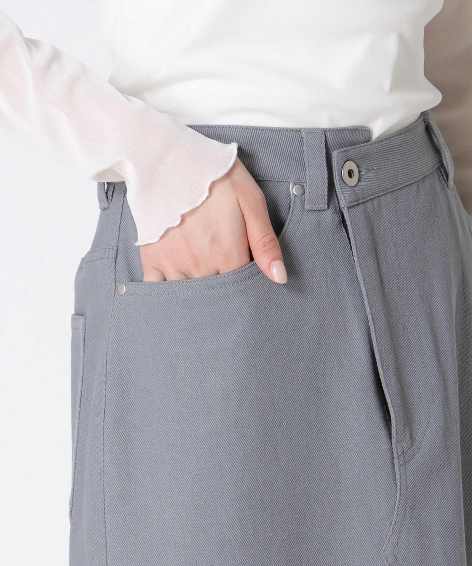 ウィスキープリント刺繍スカート