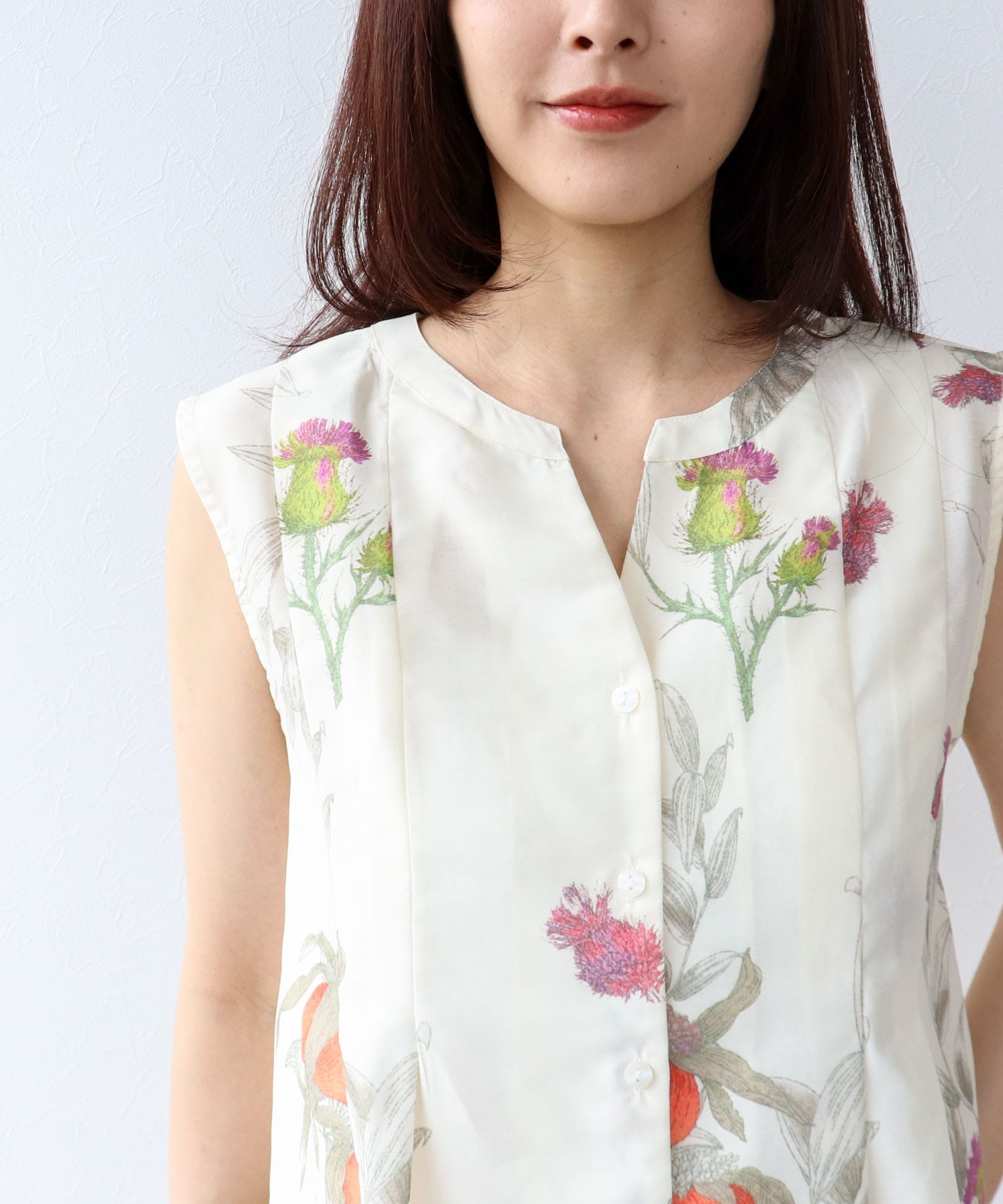 ≪4/16(木)予約開始≫ボタニカルプリントブラウス