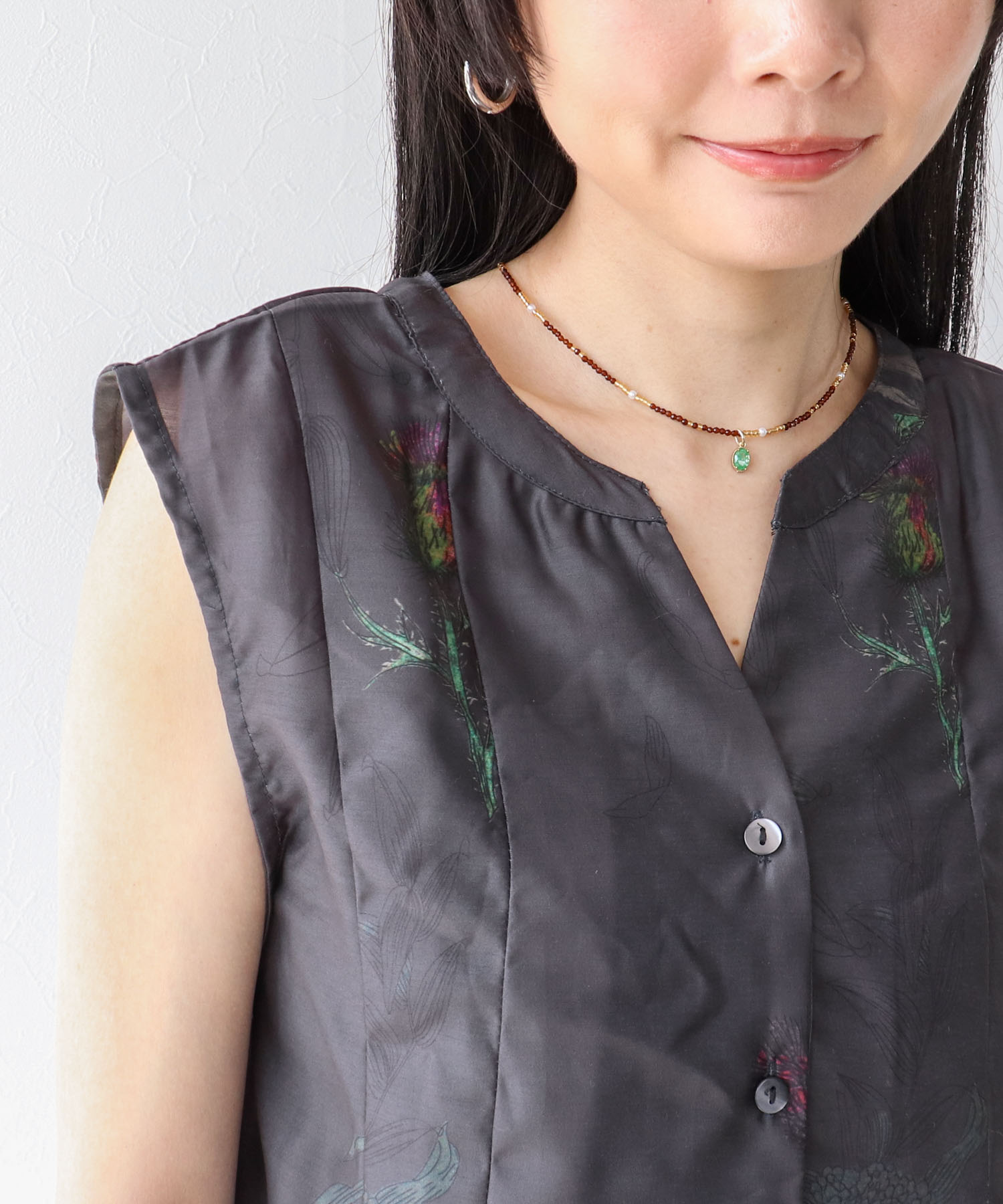 ≪4/16(木)予約開始≫ボタニカルプリントブラウス