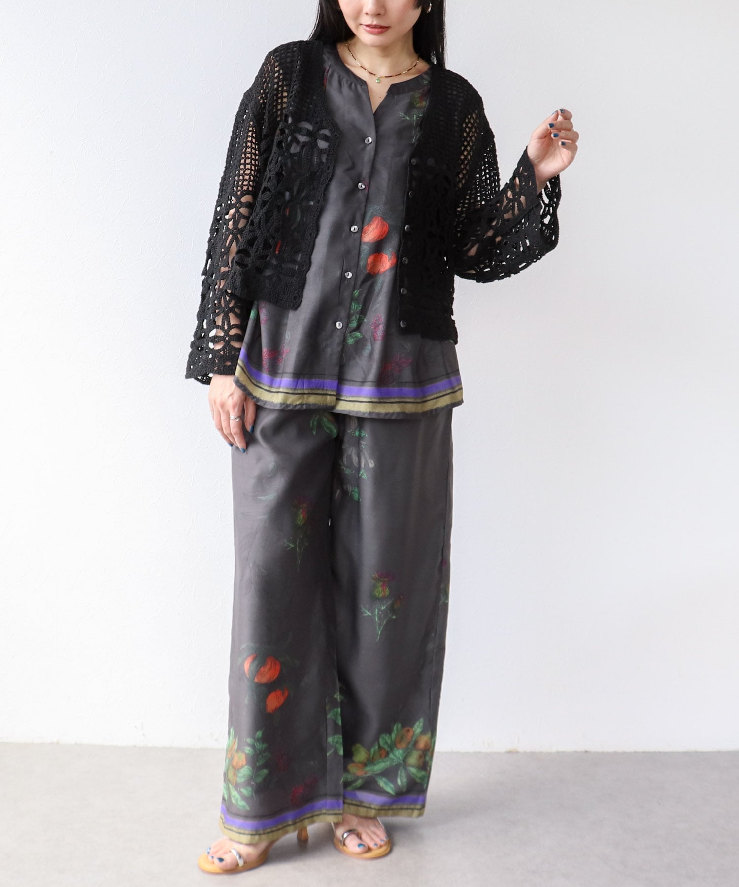 ≪4/16(木)予約開始≫ボタニカルプリントブラウス