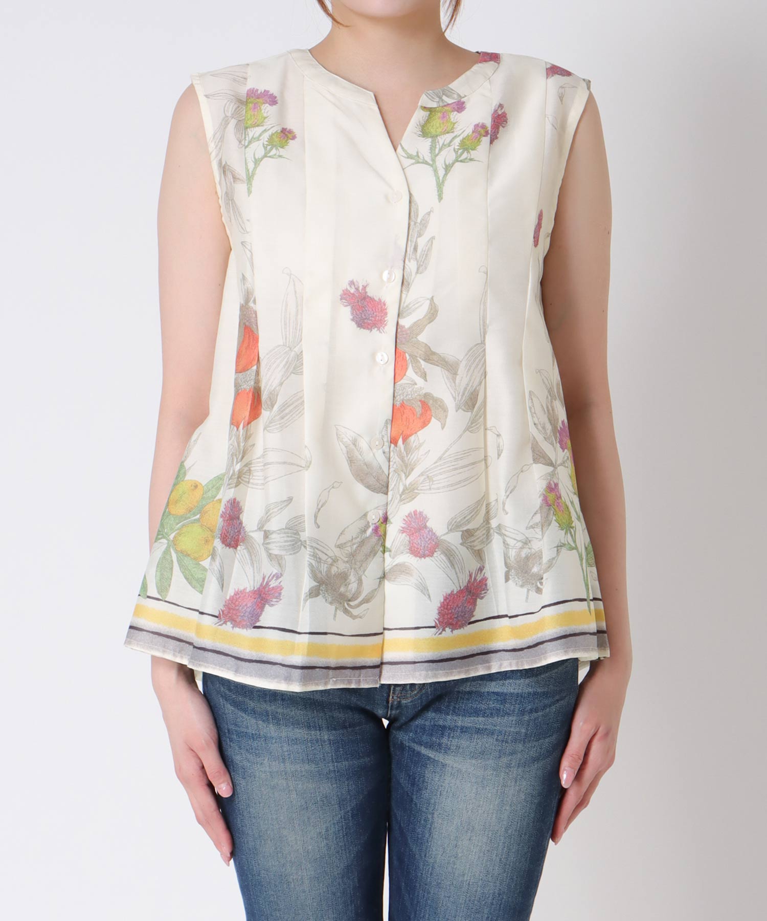 ≪4/16(木)予約開始≫ボタニカルプリントブラウス