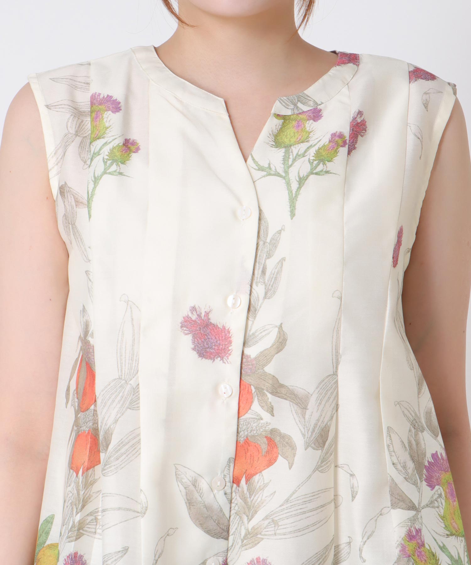 ≪4/16(木)予約開始≫ボタニカルプリントブラウス