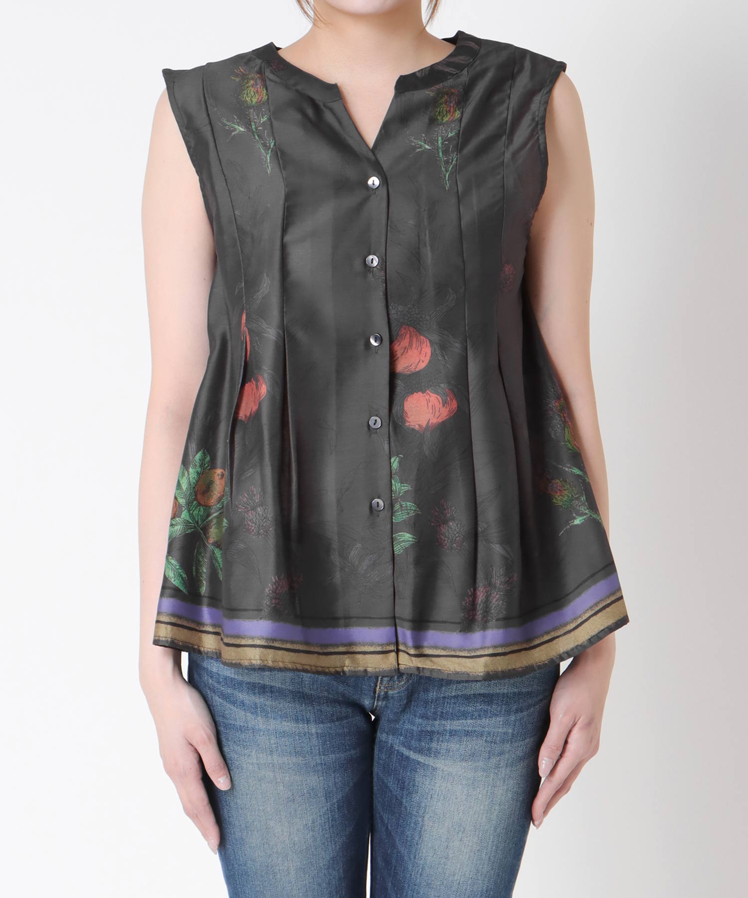 ≪4/16(木)予約開始≫ボタニカルプリントブラウス