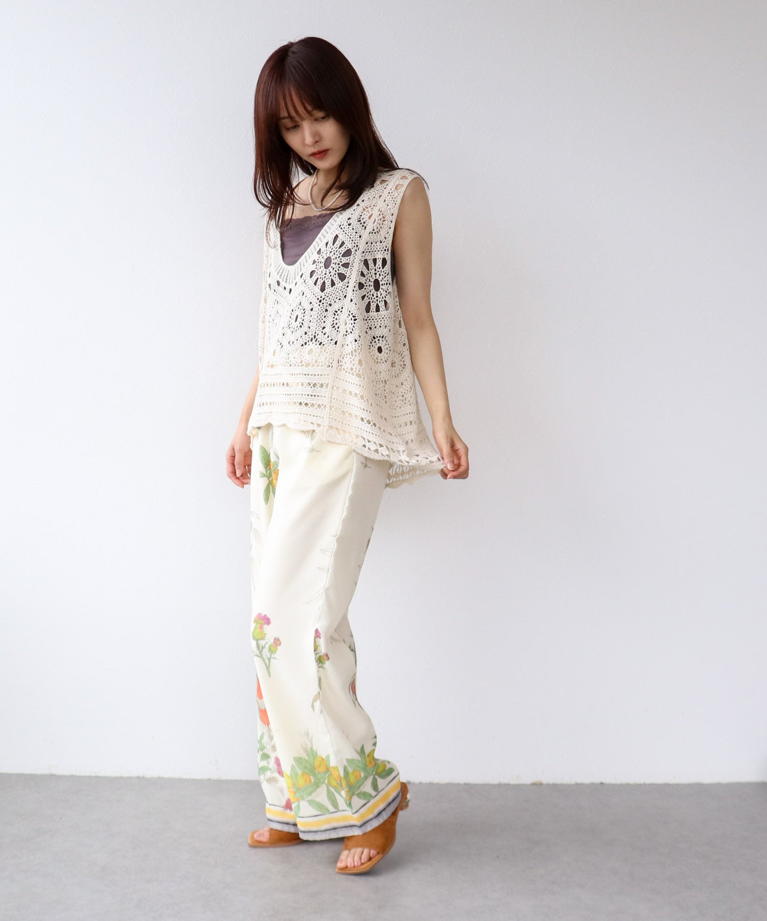 ≪4/16(木)予約開始≫ボタニカルプリントパンツ