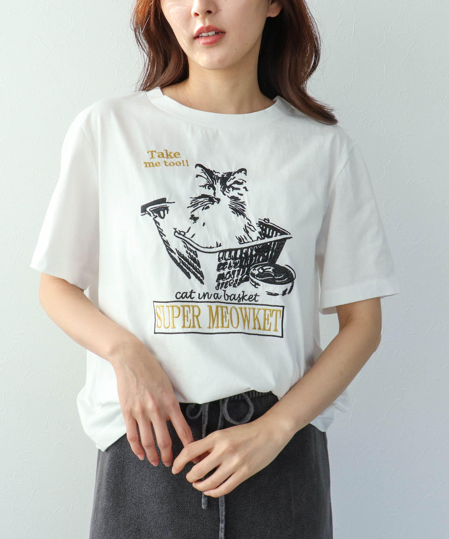 【2/26(木)12時予約開始】CAT刺繍Tシャツ