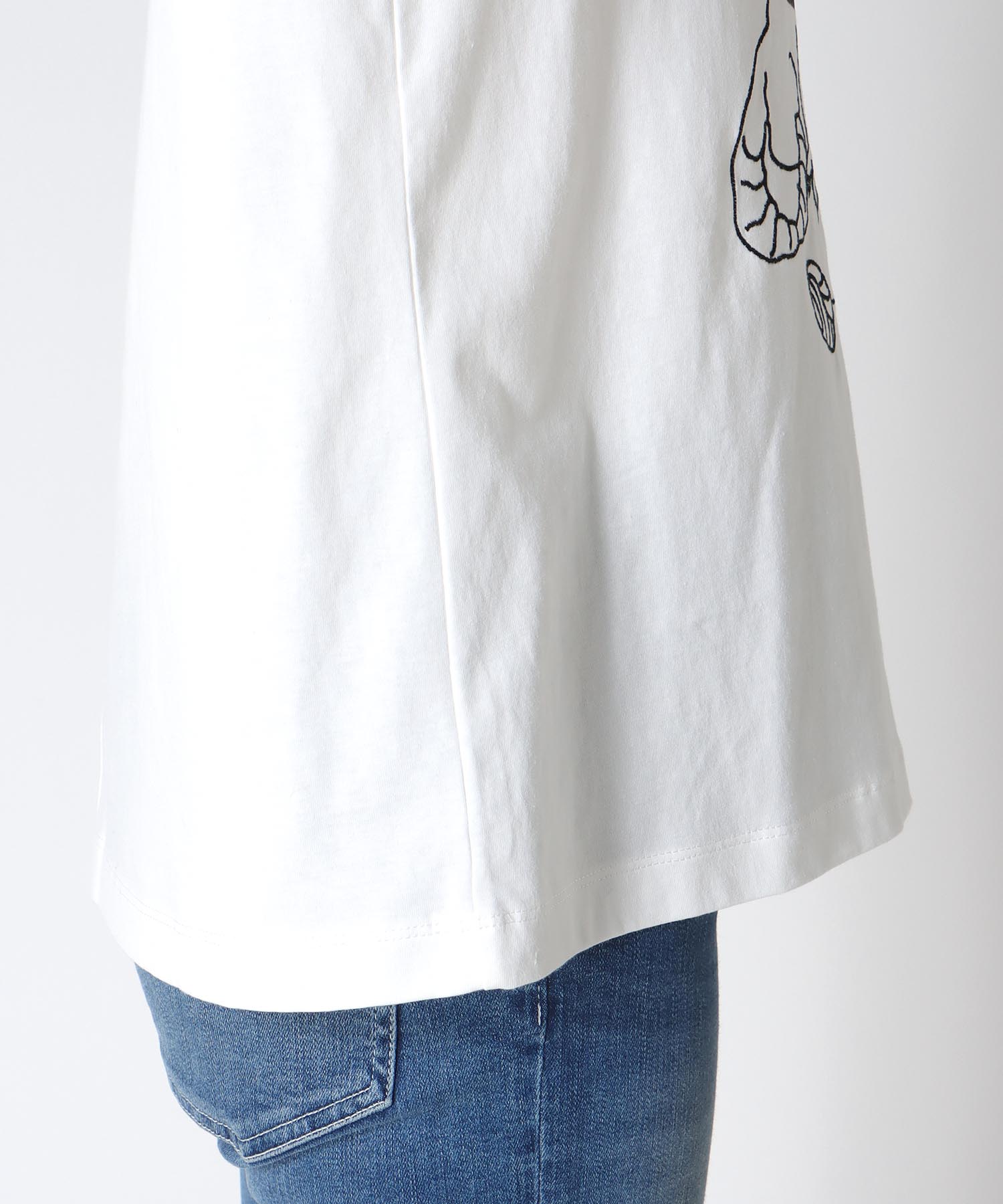 CAT落書き刺繍Tシャツ