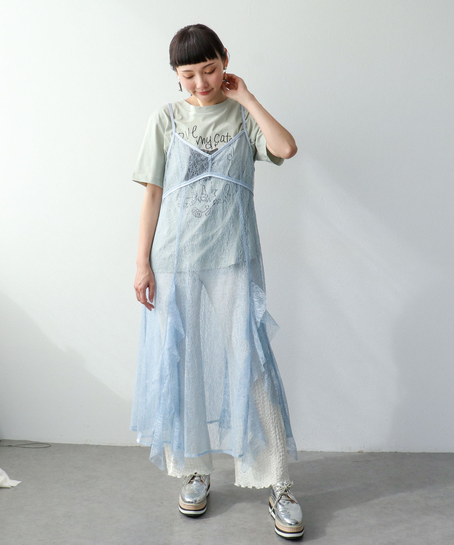 レースキャミワンピース