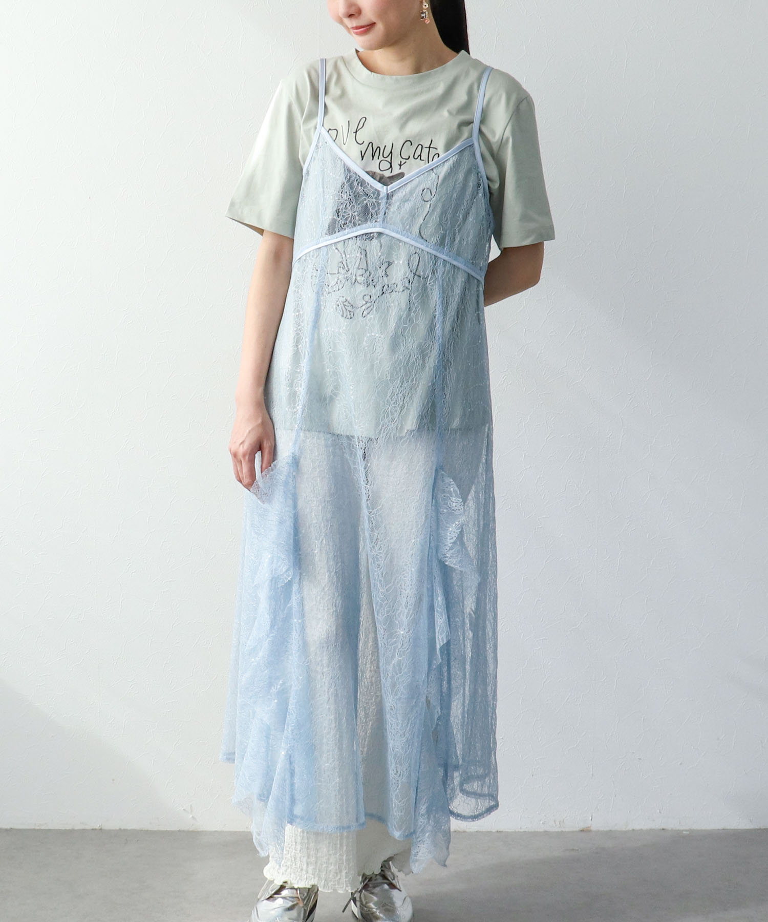 レースキャミワンピース