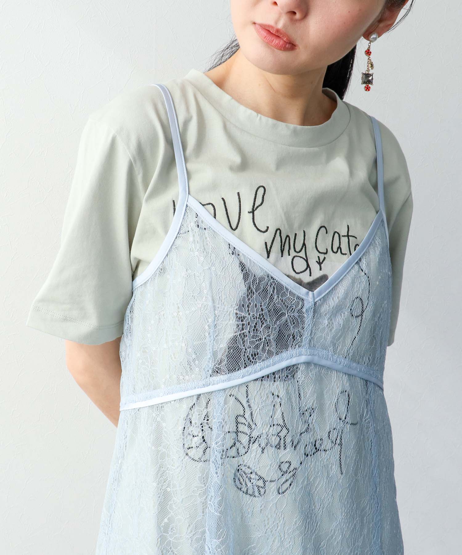 レースキャミワンピース