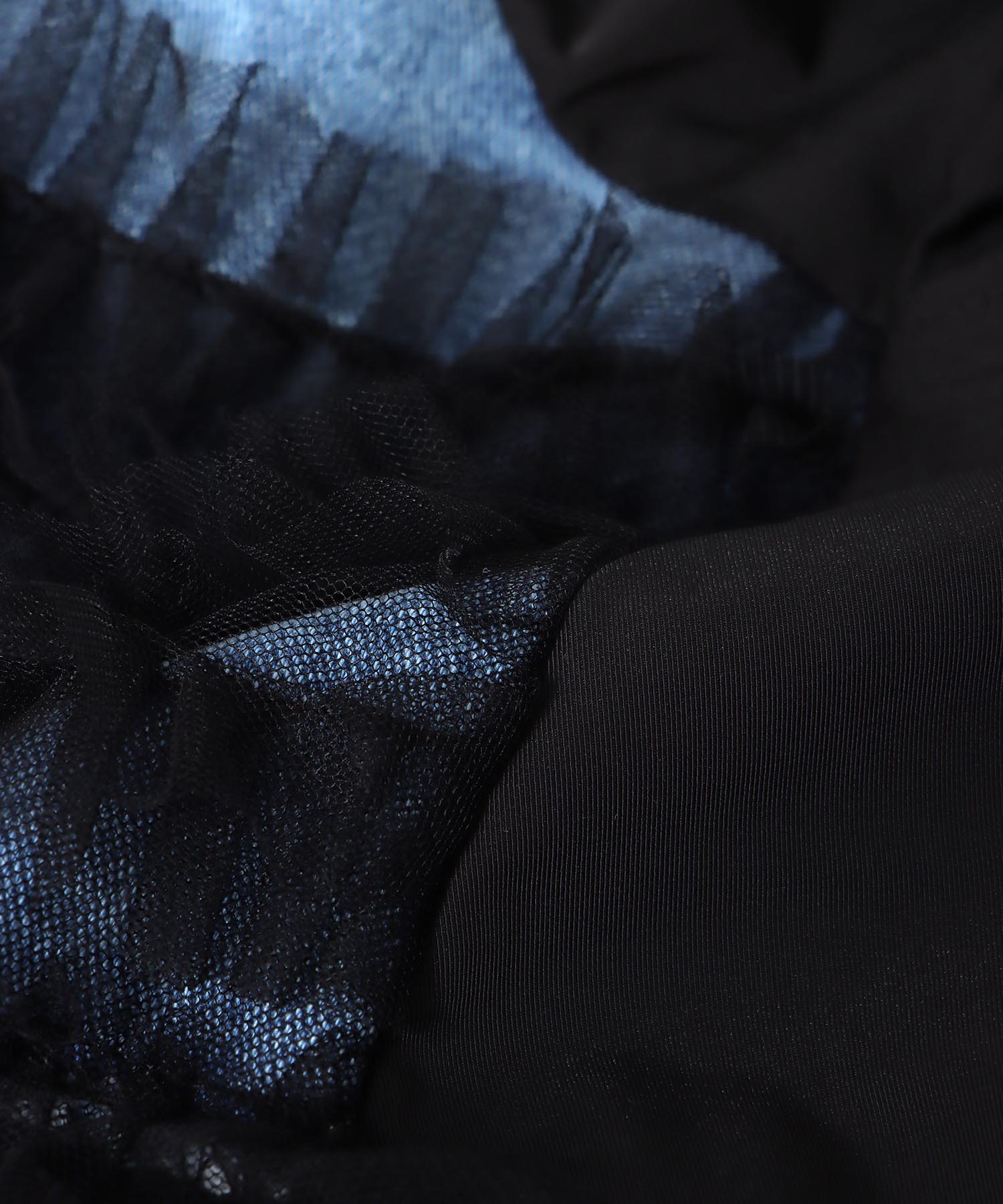 デニムチュールドッキングブルゾン