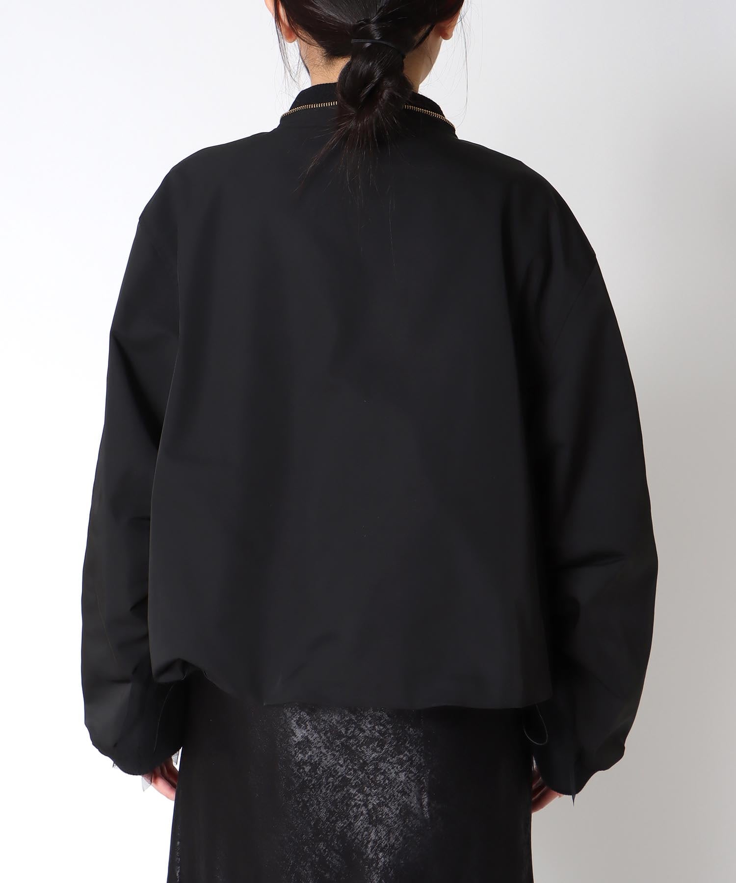 デニムチュールドッキングブルゾン