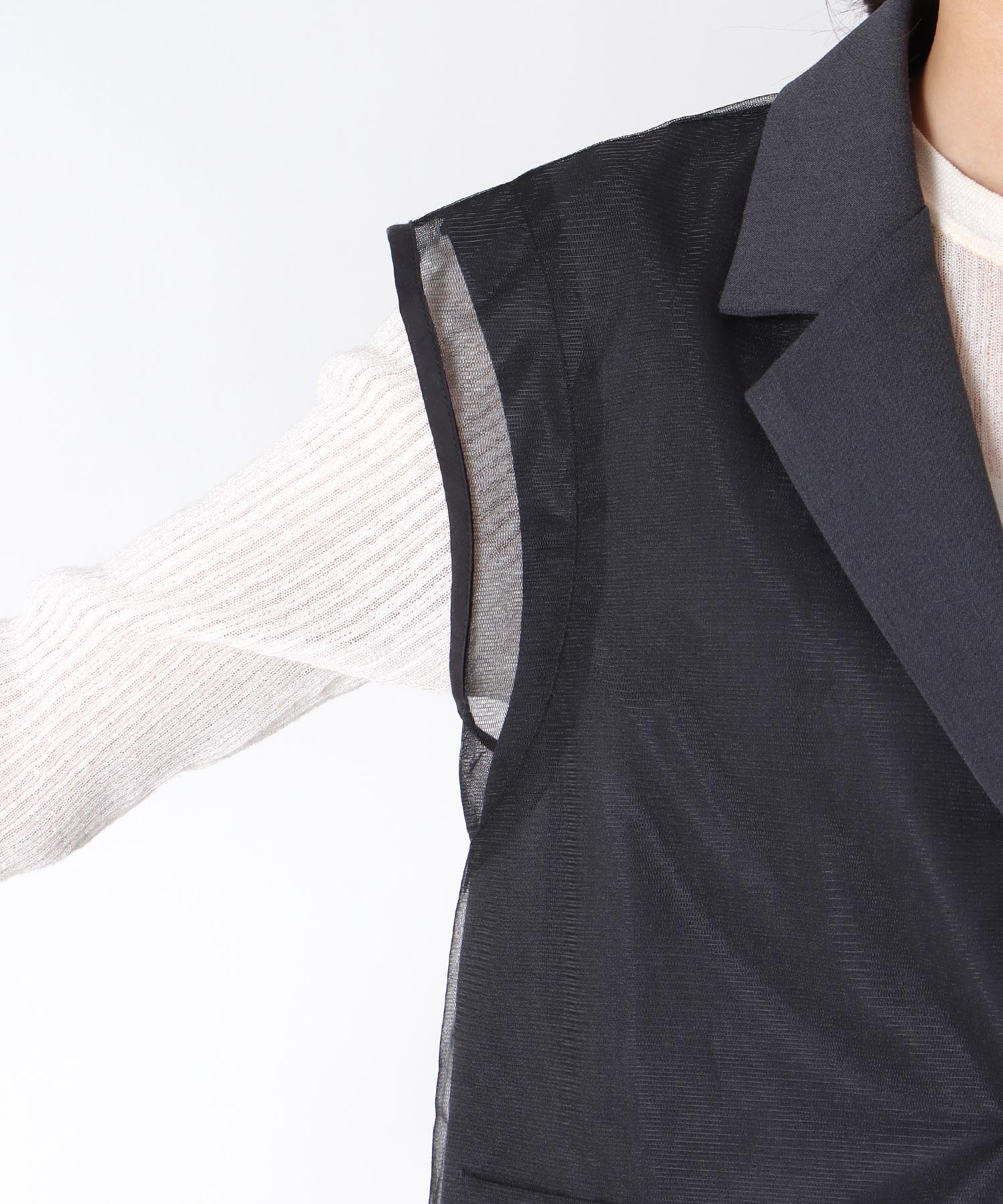 レース切替レイヤードベスト