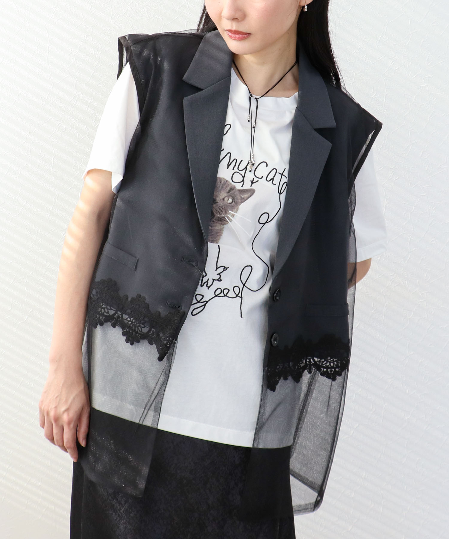 レース切替レイヤードベスト