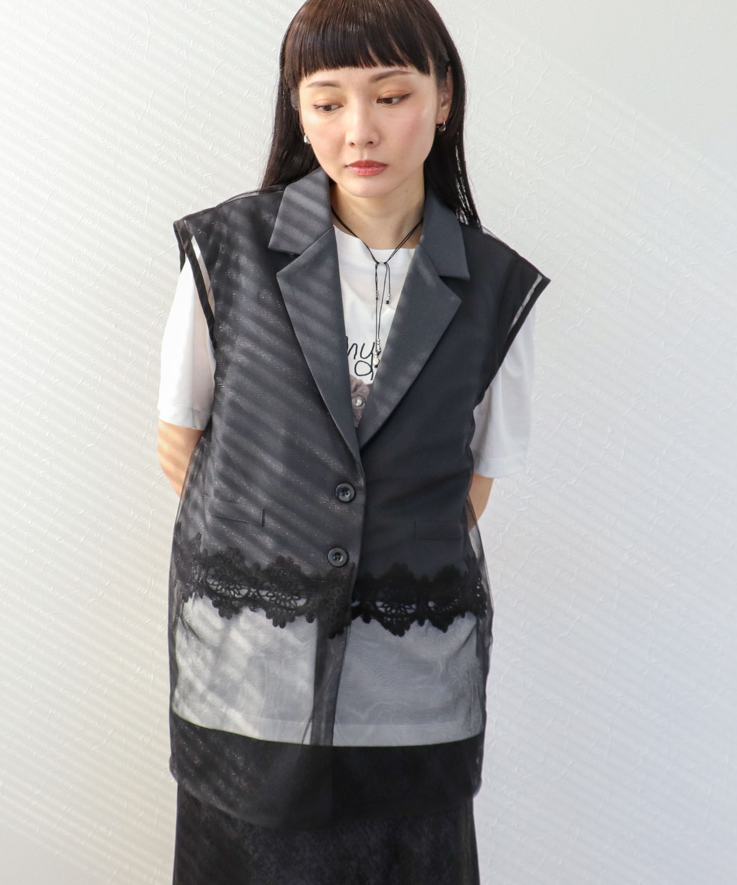 レース切替レイヤードベスト