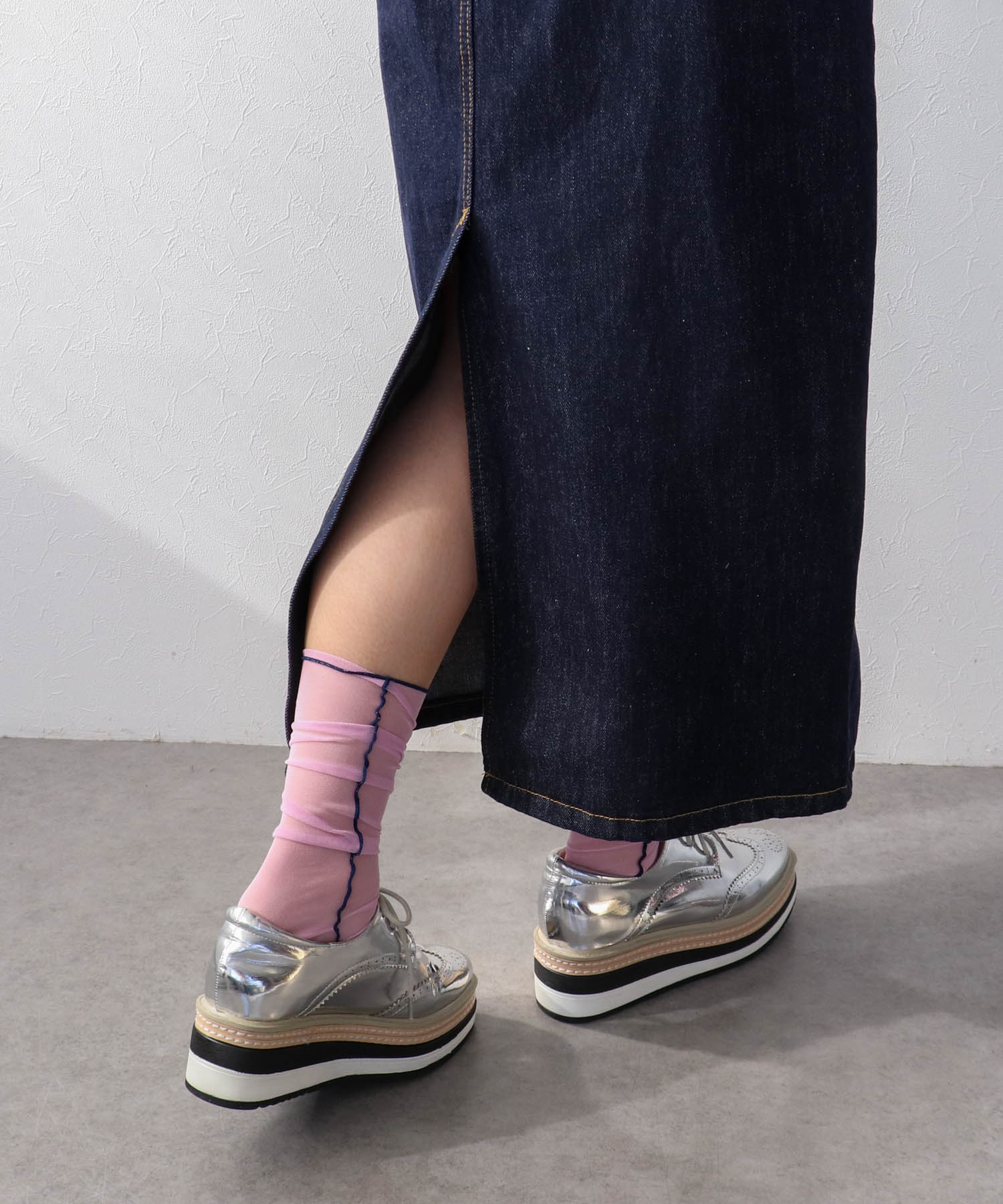 フロントボタンデニムワンピース