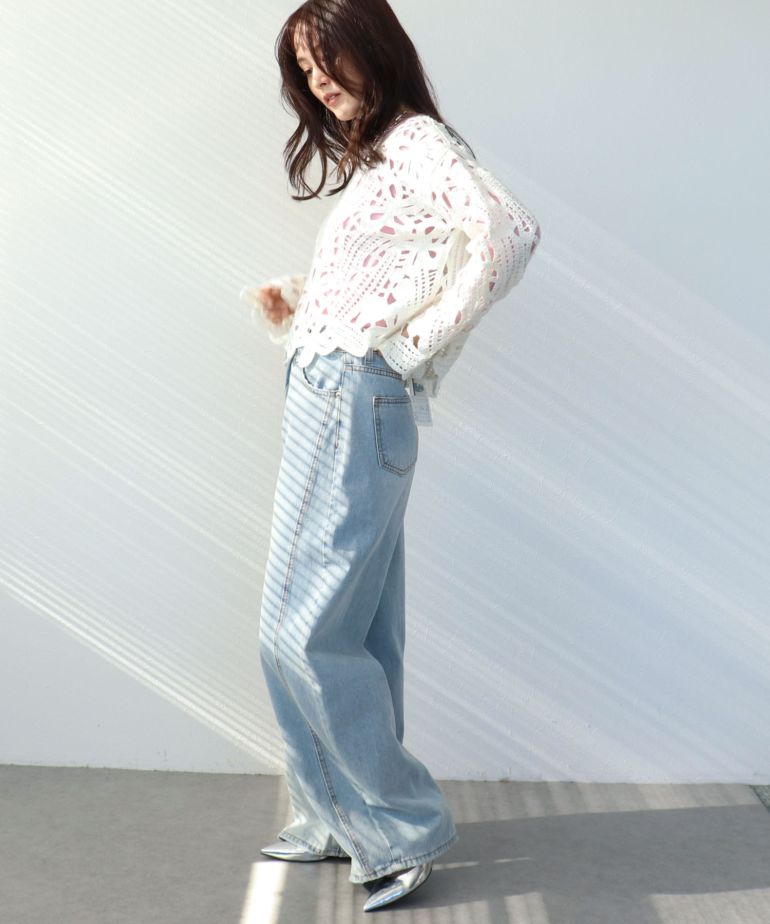 カギ針風フラワープルオーバー