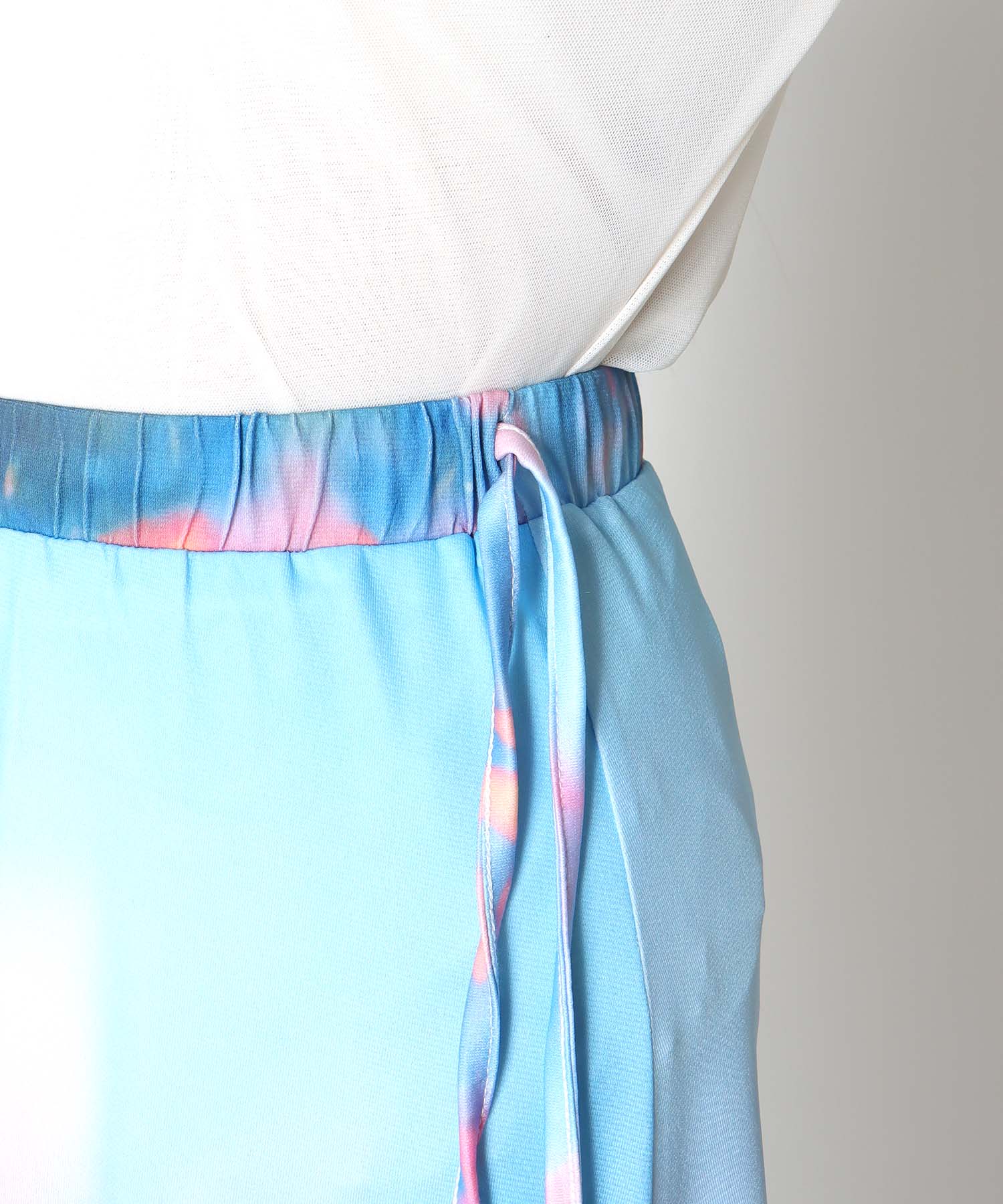 フラワー転写プリントスカート