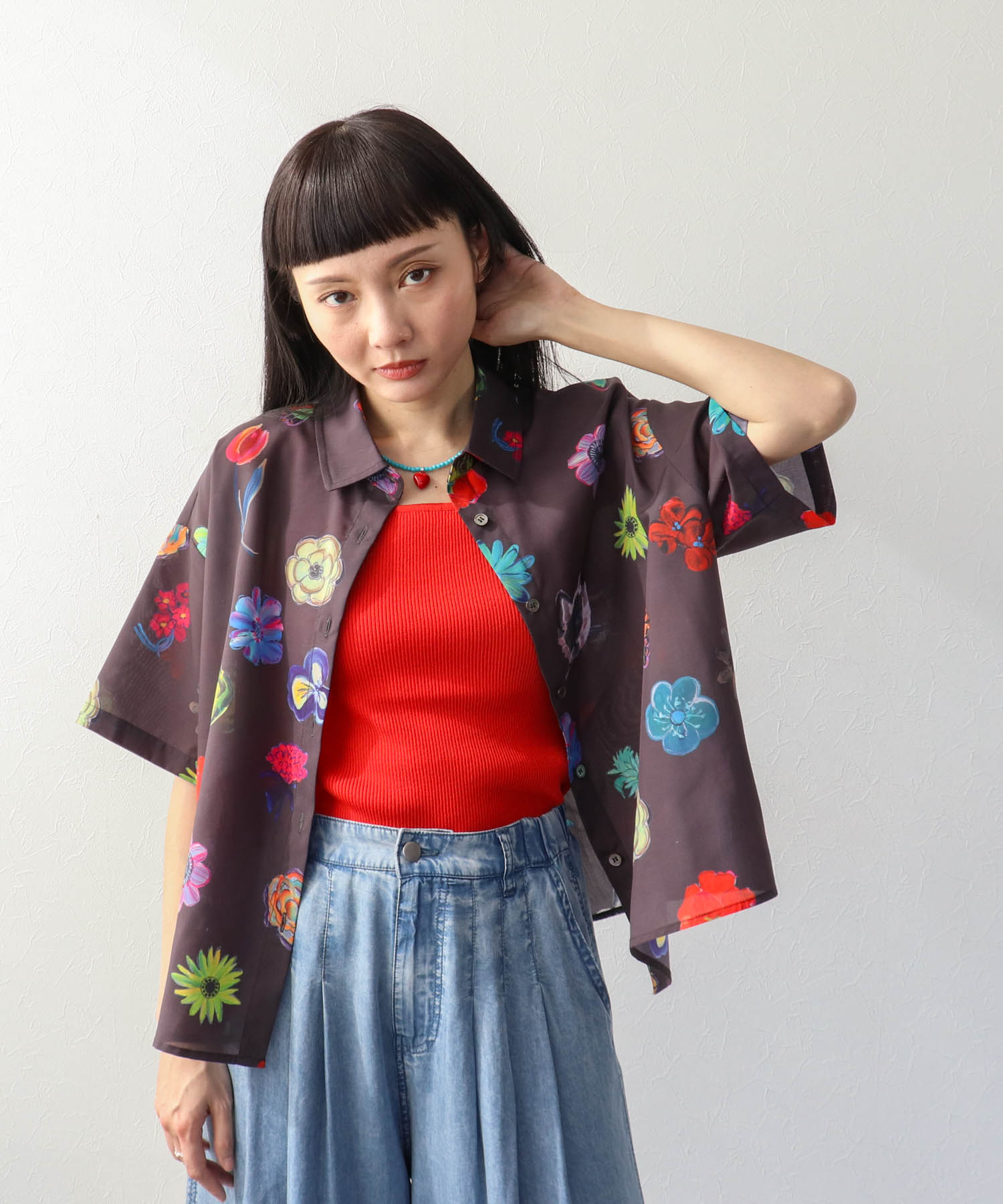 ≪4/16(木)予約開始≫【バラ色の帽子コラボ】プリントシャツ