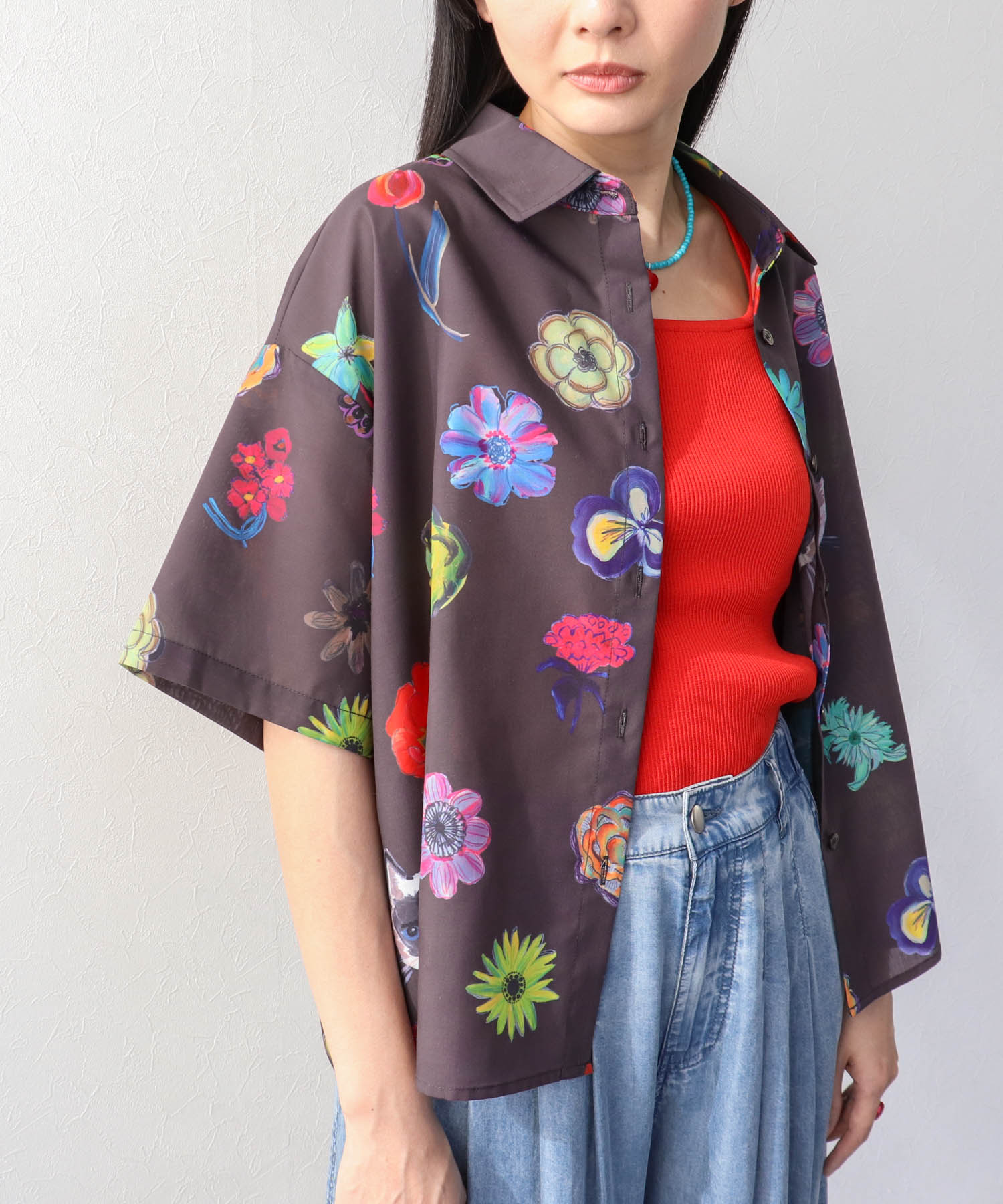 ≪4/16(木)予約開始≫【バラ色の帽子コラボ】プリントシャツ