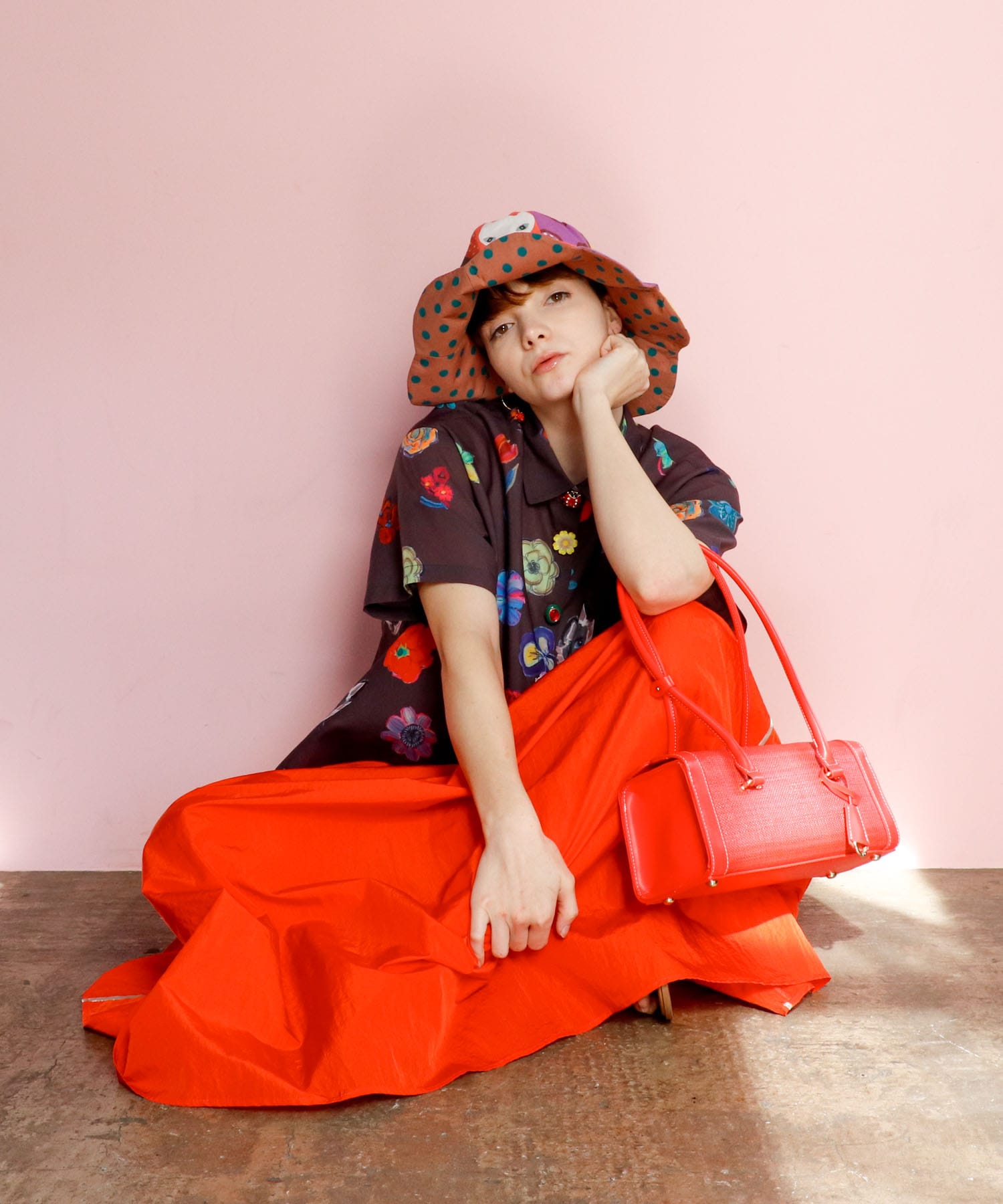 ≪4/16(木)予約開始≫【バラ色の帽子コラボ】プリントシャツ