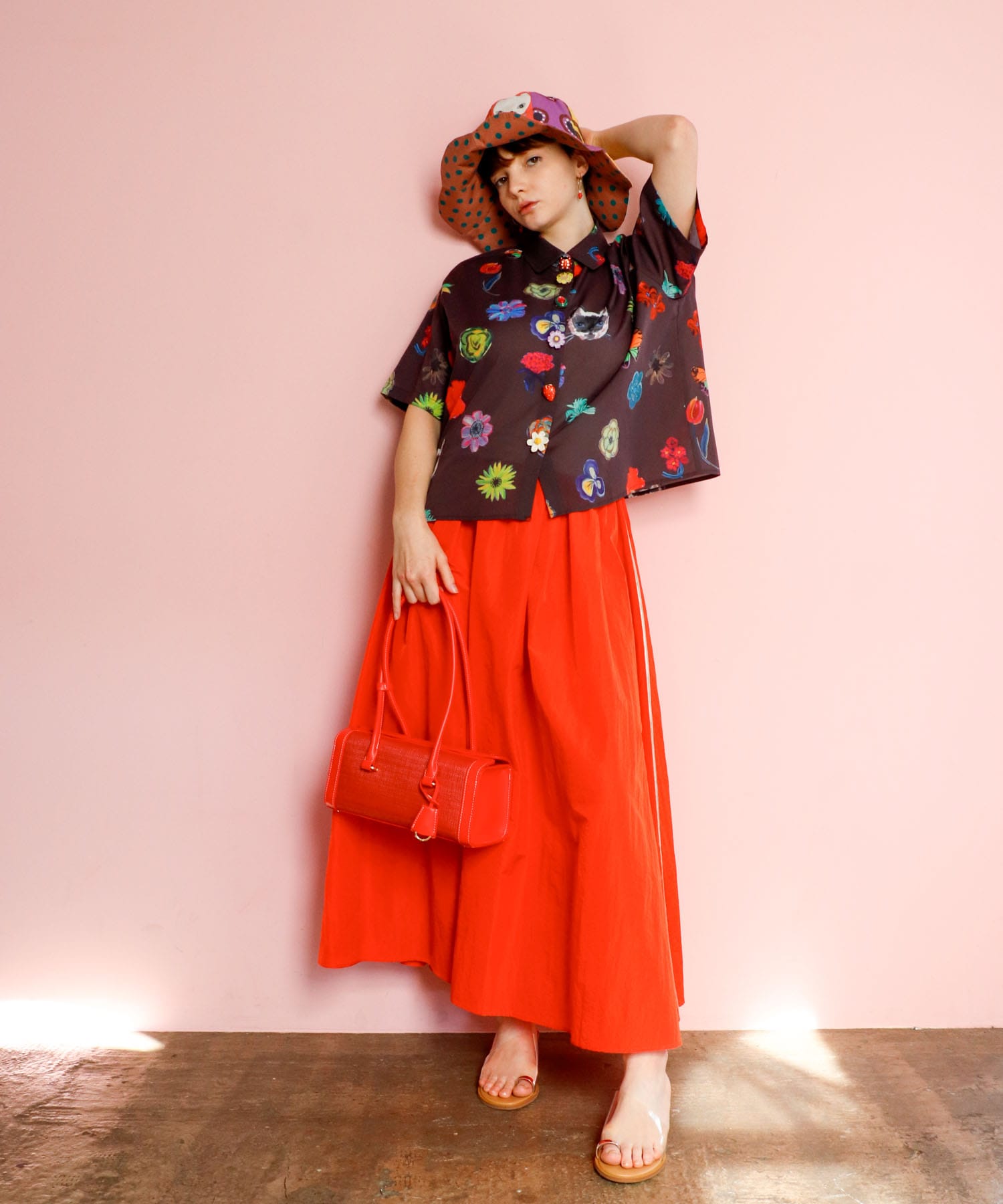 ≪4/16(木)予約開始≫【バラ色の帽子コラボ】プリントシャツ