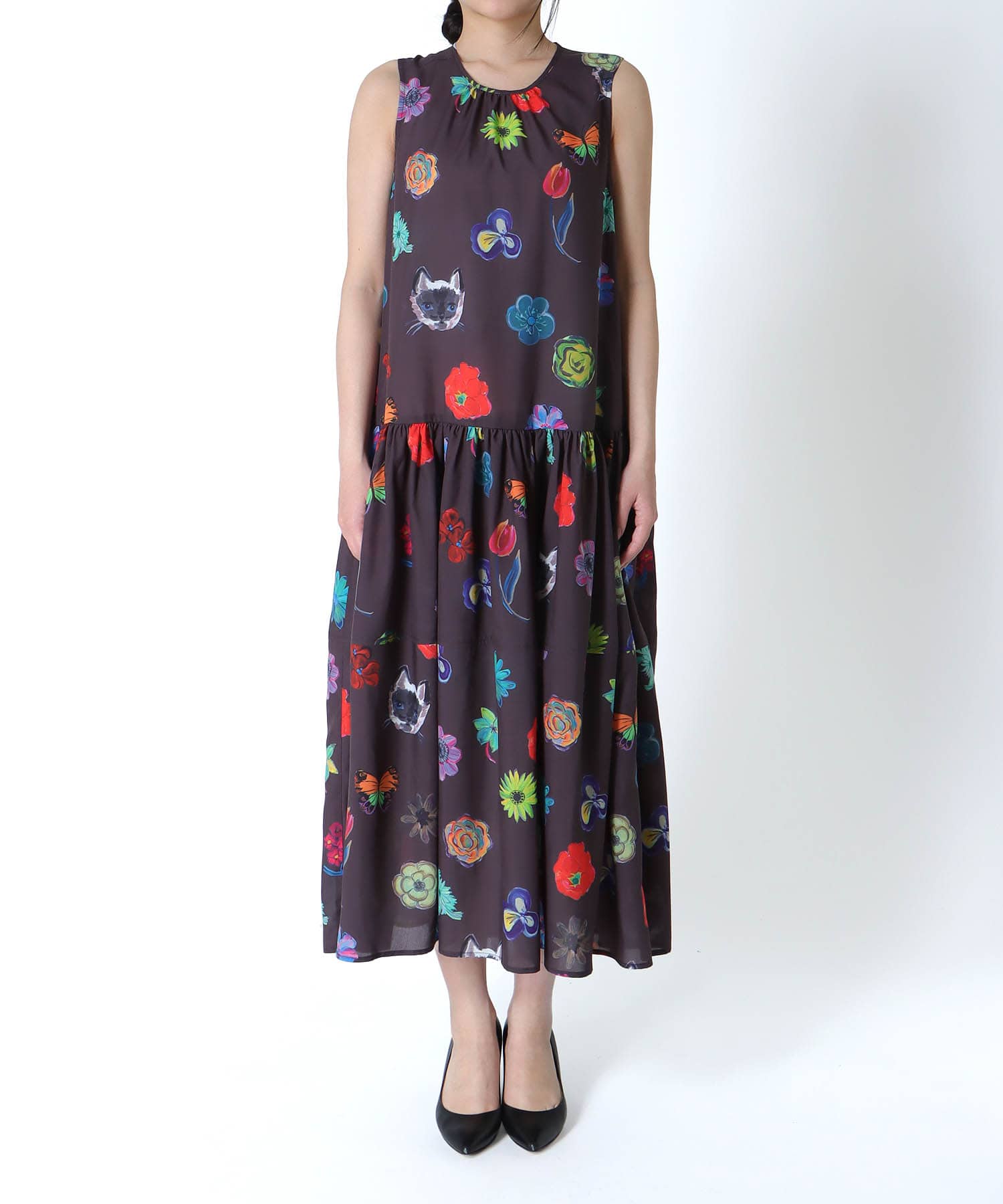 ≪4/16(木)予約開始≫【バラ色の帽子コラボ】プリントワンピース