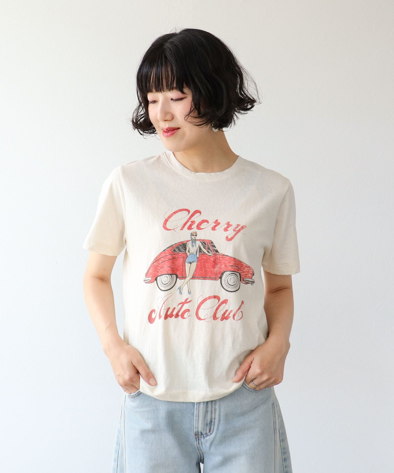 レトロプリントTシャツ