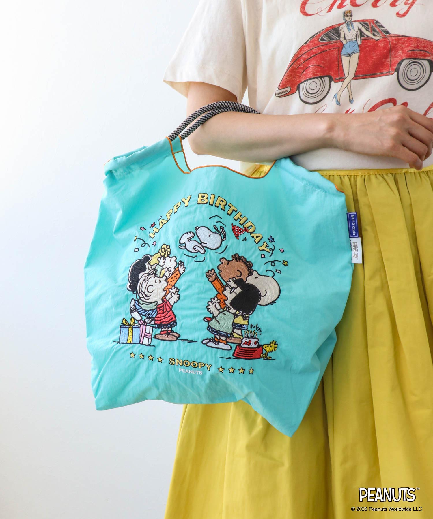 ＜WEBにて販売＞【Ball&Chain×PEANUTS】ハッピーバースデー SNOOPY M