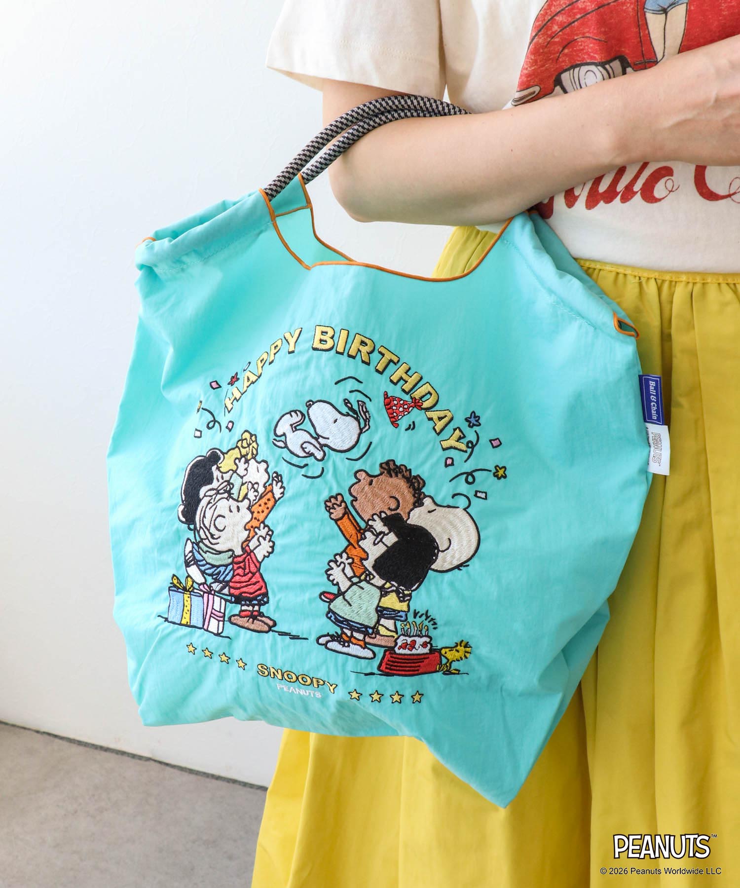 ＜WEBにて販売＞【Ball&Chain×PEANUTS】ハッピーバースデー SNOOPY M