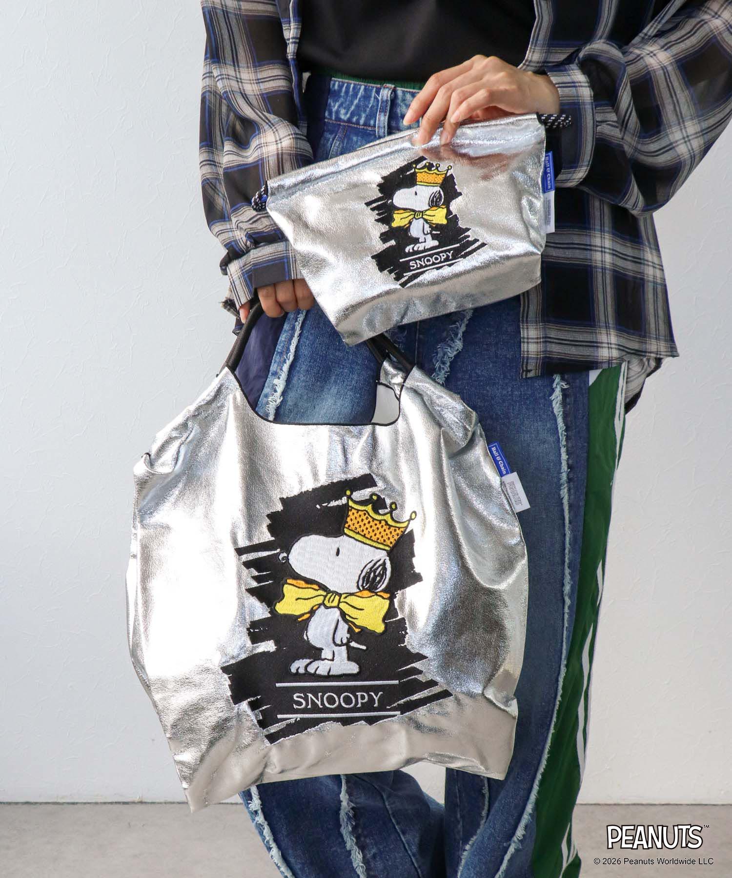 ＜一部店舗・WEBにて販売＞【Ball&Chain×PEANUTS】SNOOPY CROWN POACH