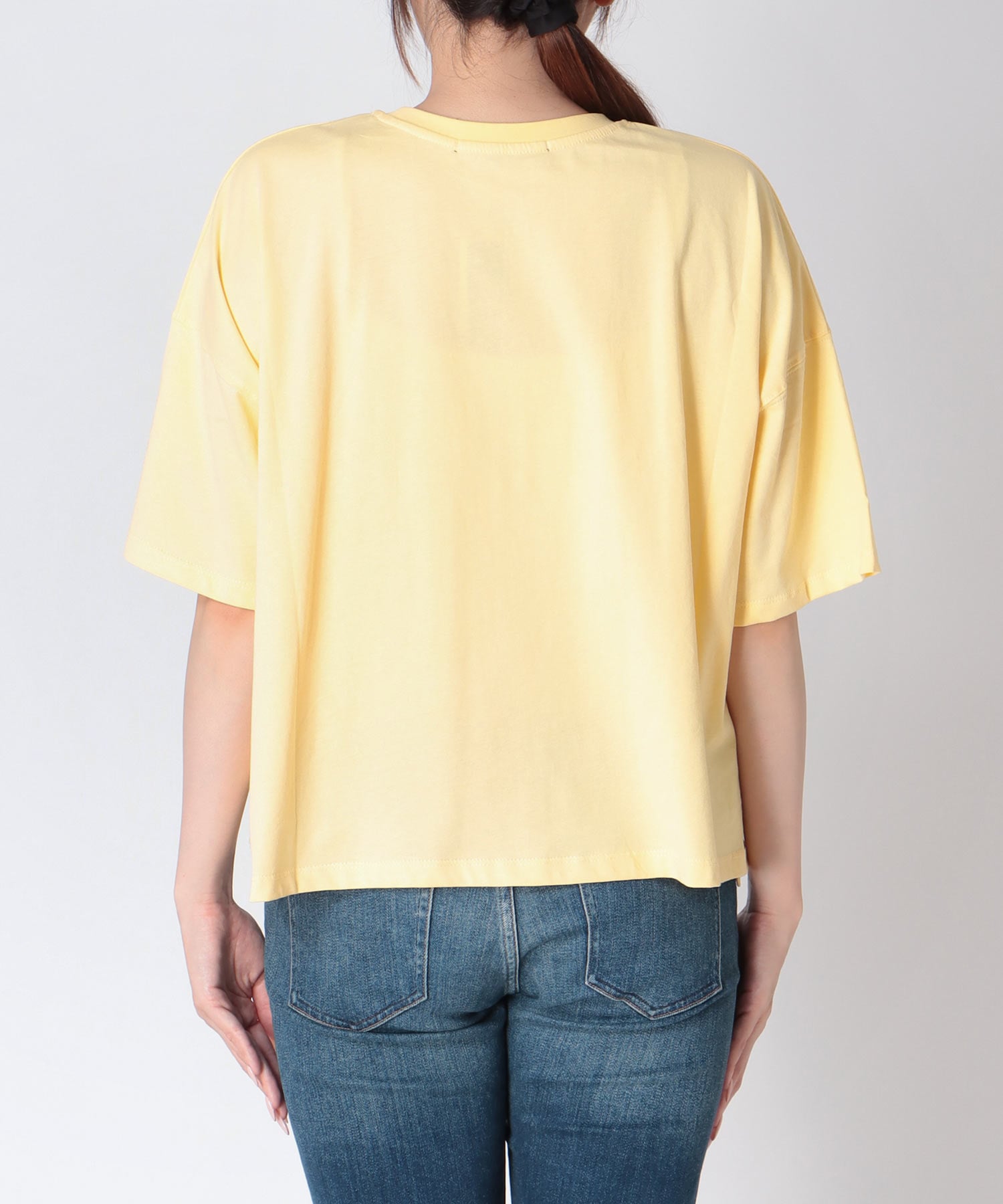 ワイドシルエット箔ロゴTシャツ