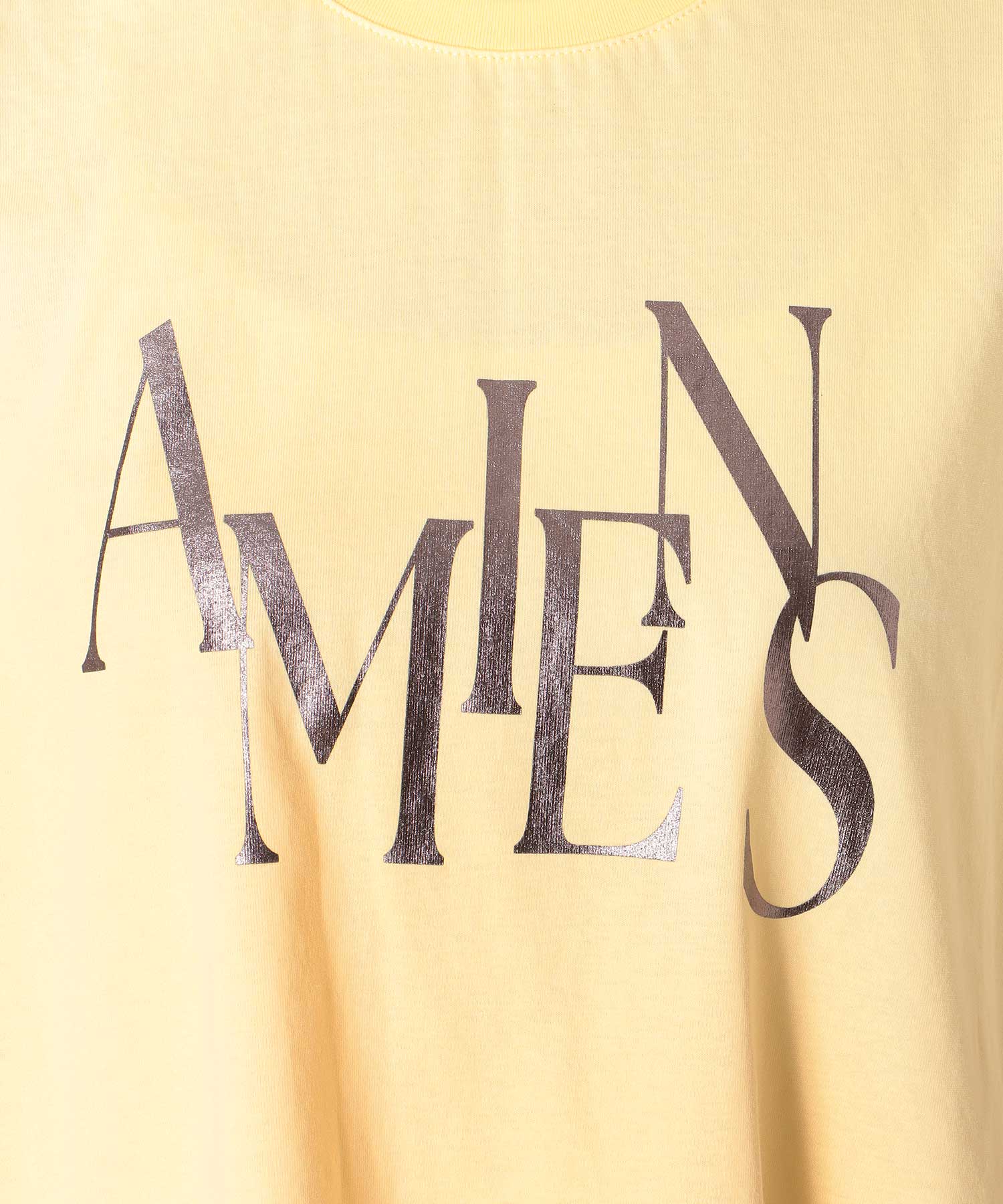 ワイドシルエット箔ロゴTシャツ
