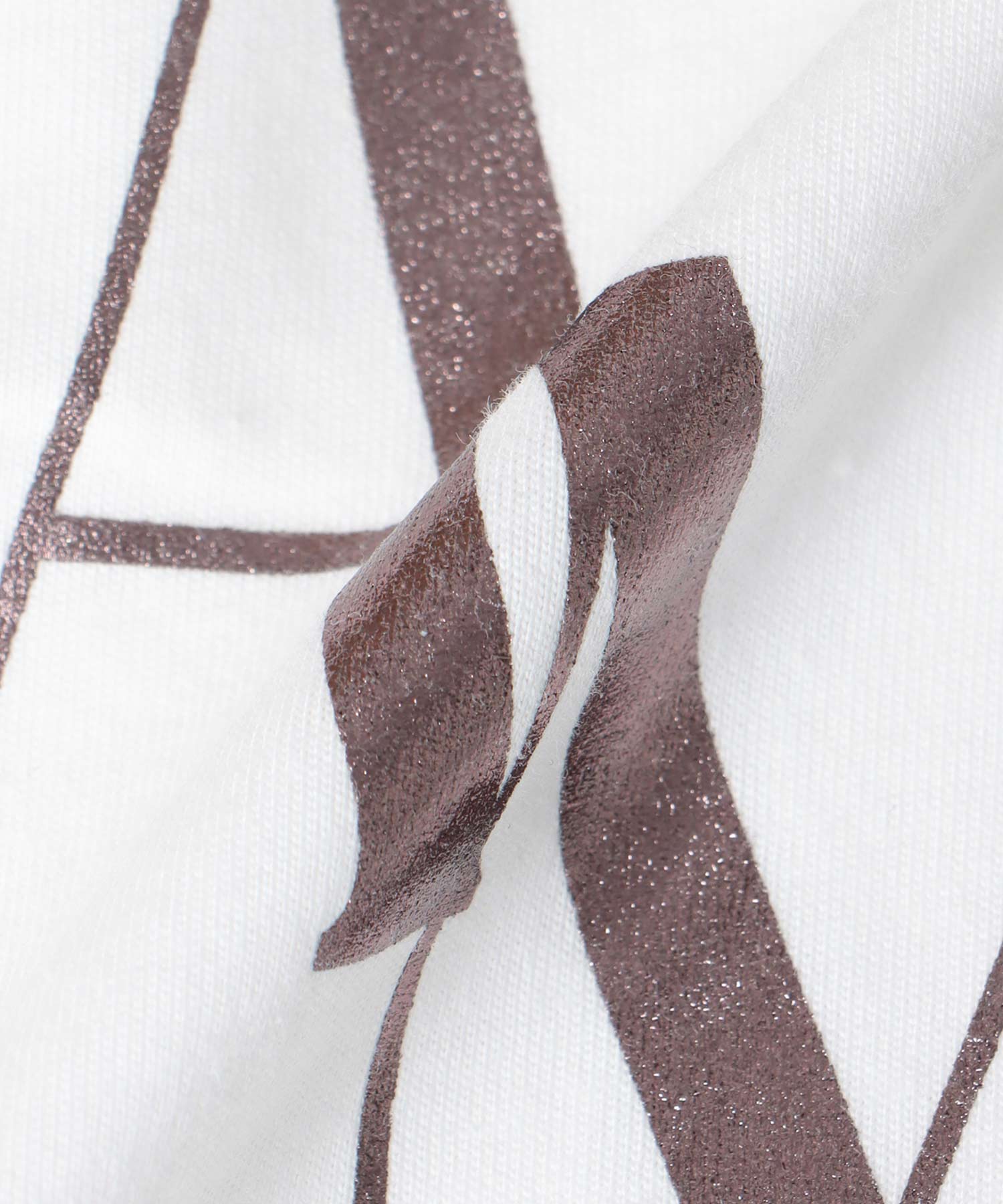 ワイドシルエット箔ロゴTシャツ