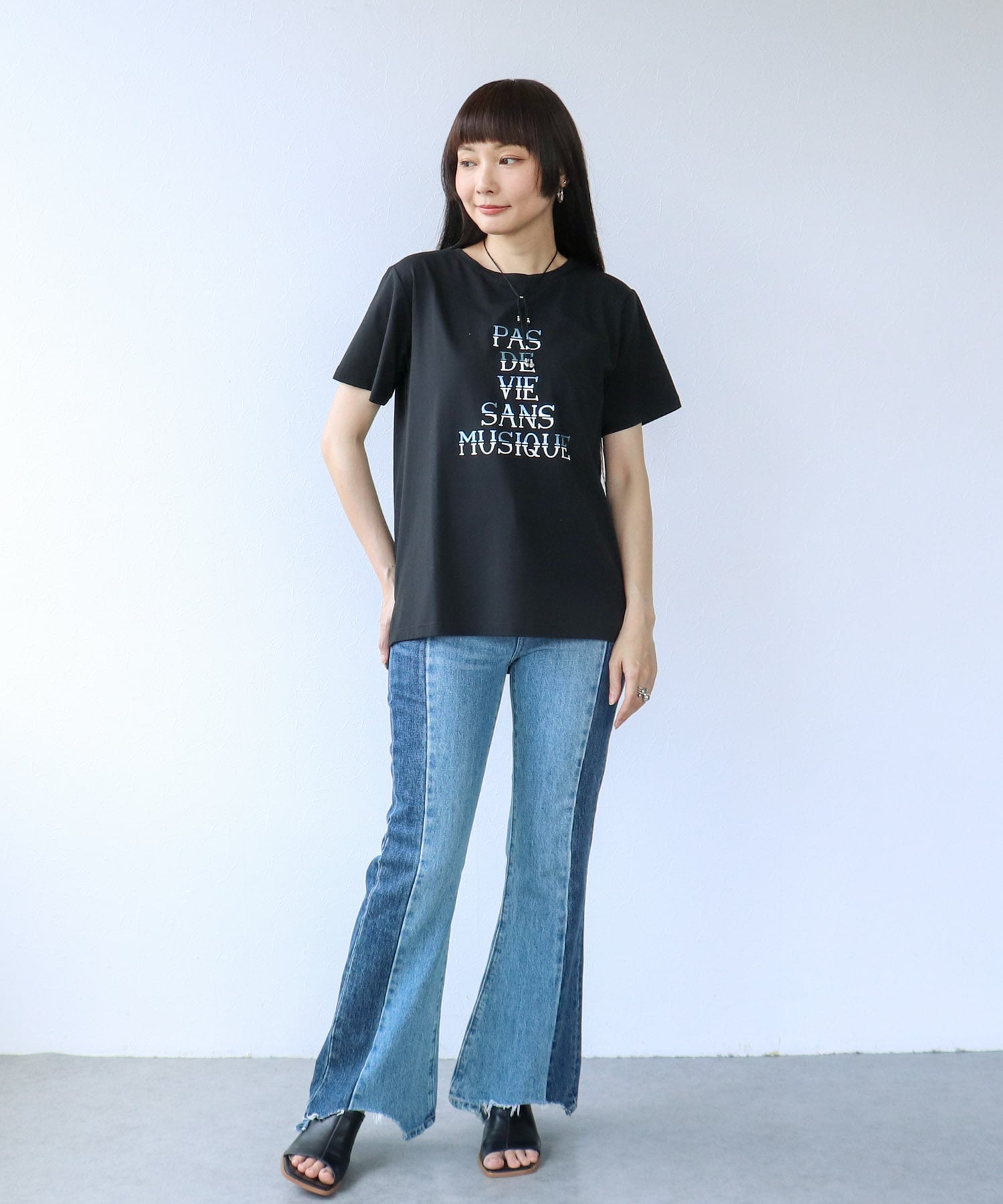箔プリントMIXロゴTシャツ