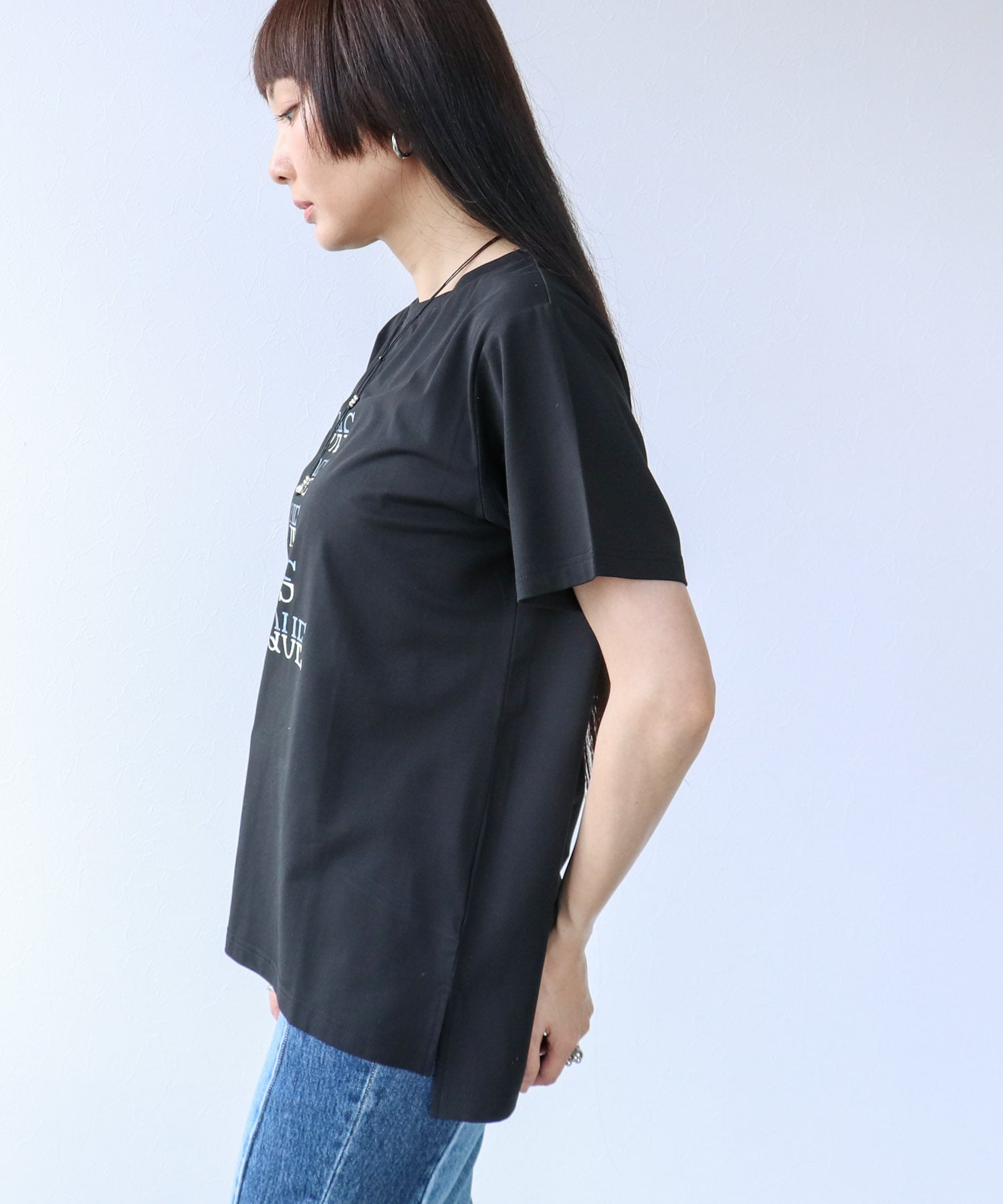 箔プリントMIXロゴTシャツ