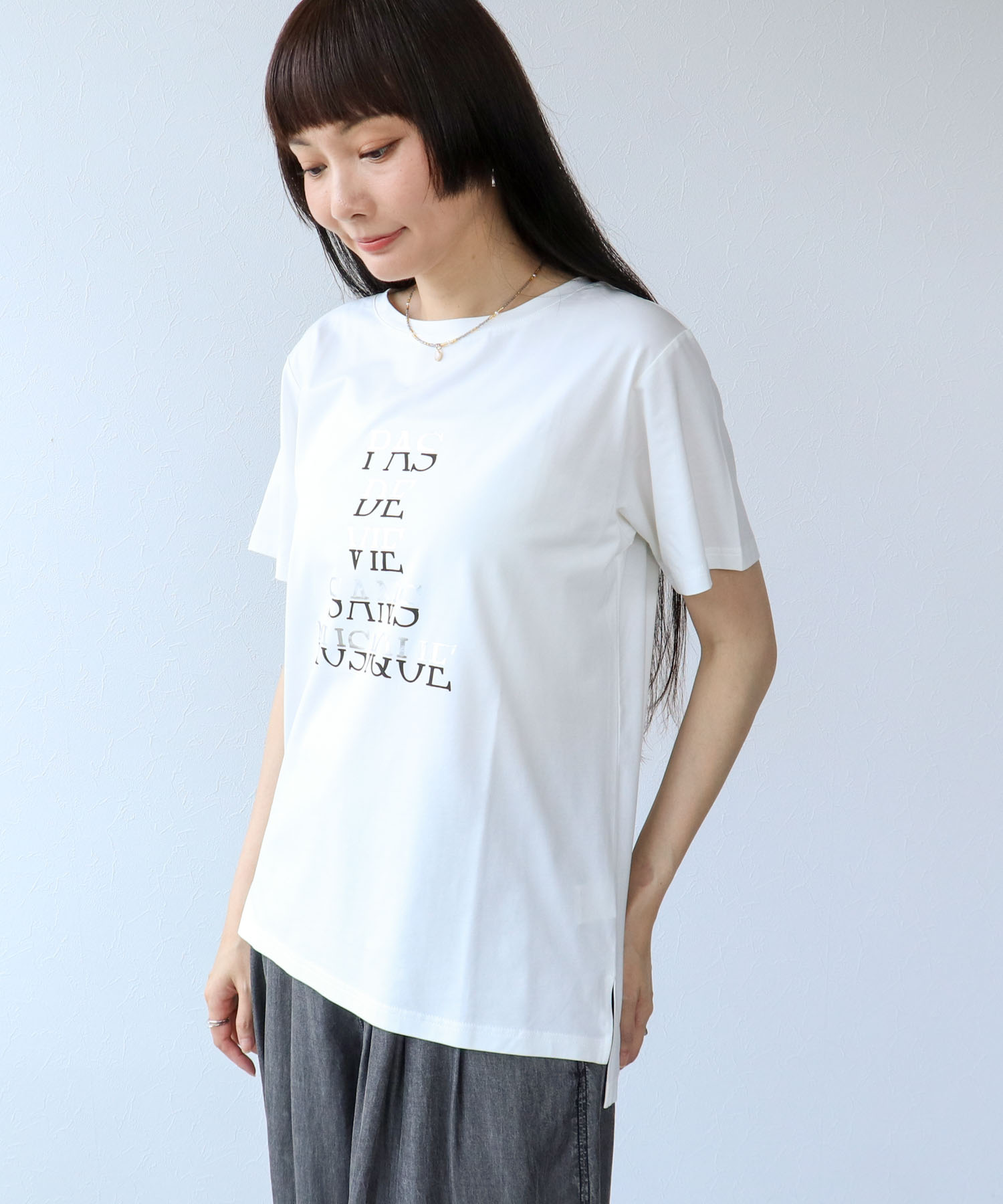 箔プリントMIXロゴTシャツ