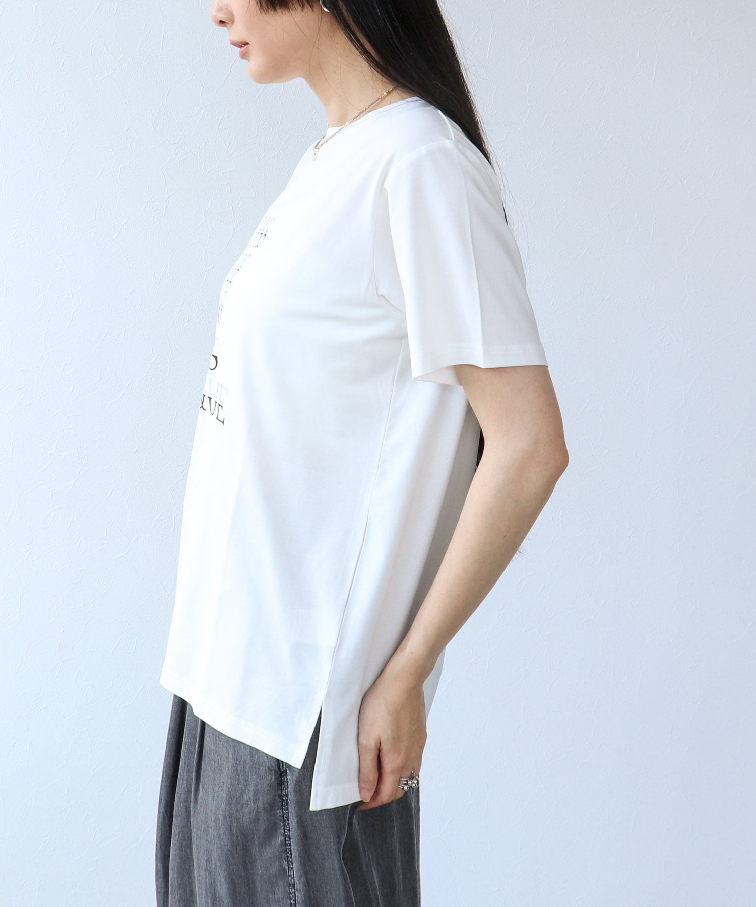箔プリントMIXロゴTシャツ