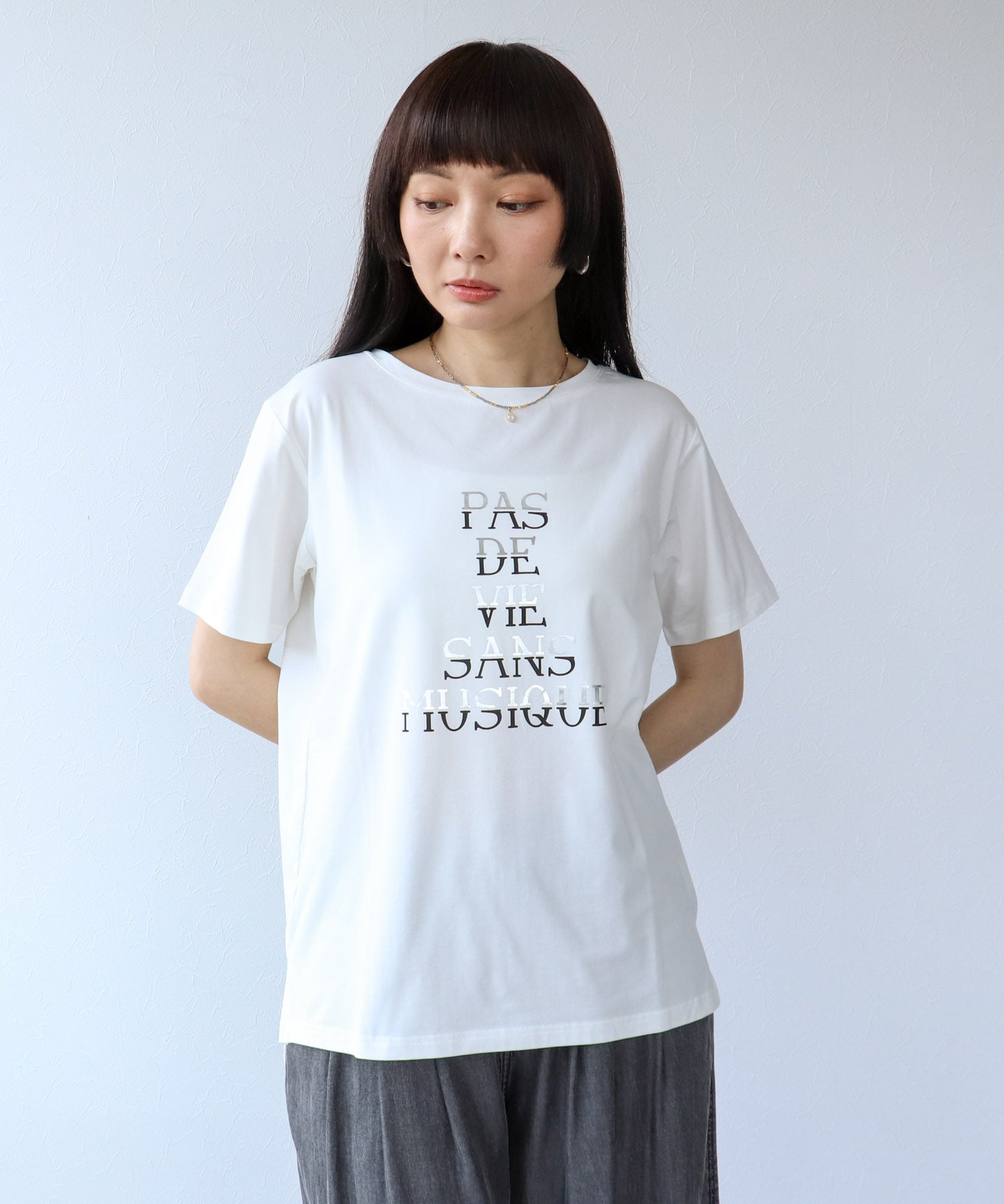 箔プリントMIXロゴTシャツ